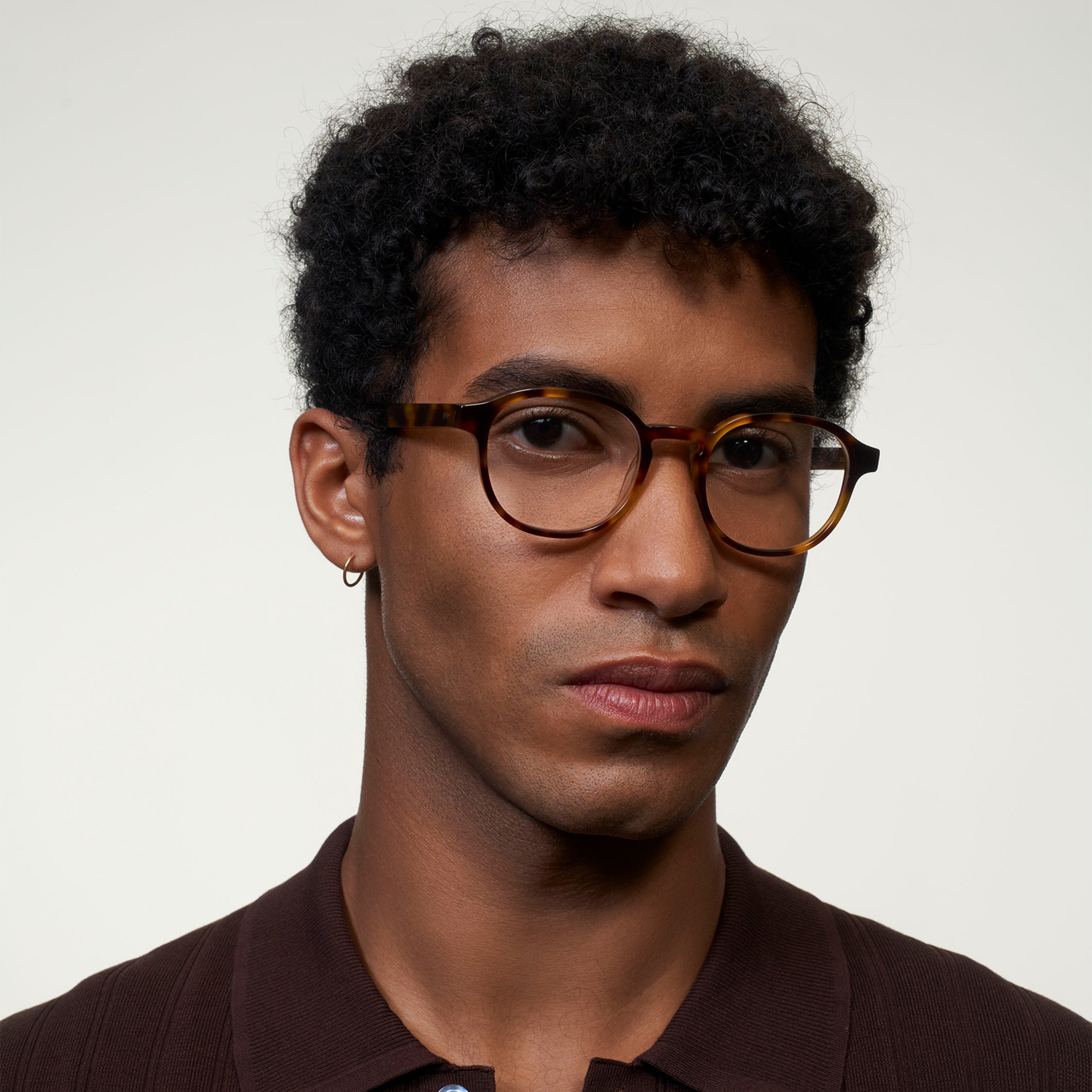 Ace & Tate Glasses | Round Acetate in Black, Brown