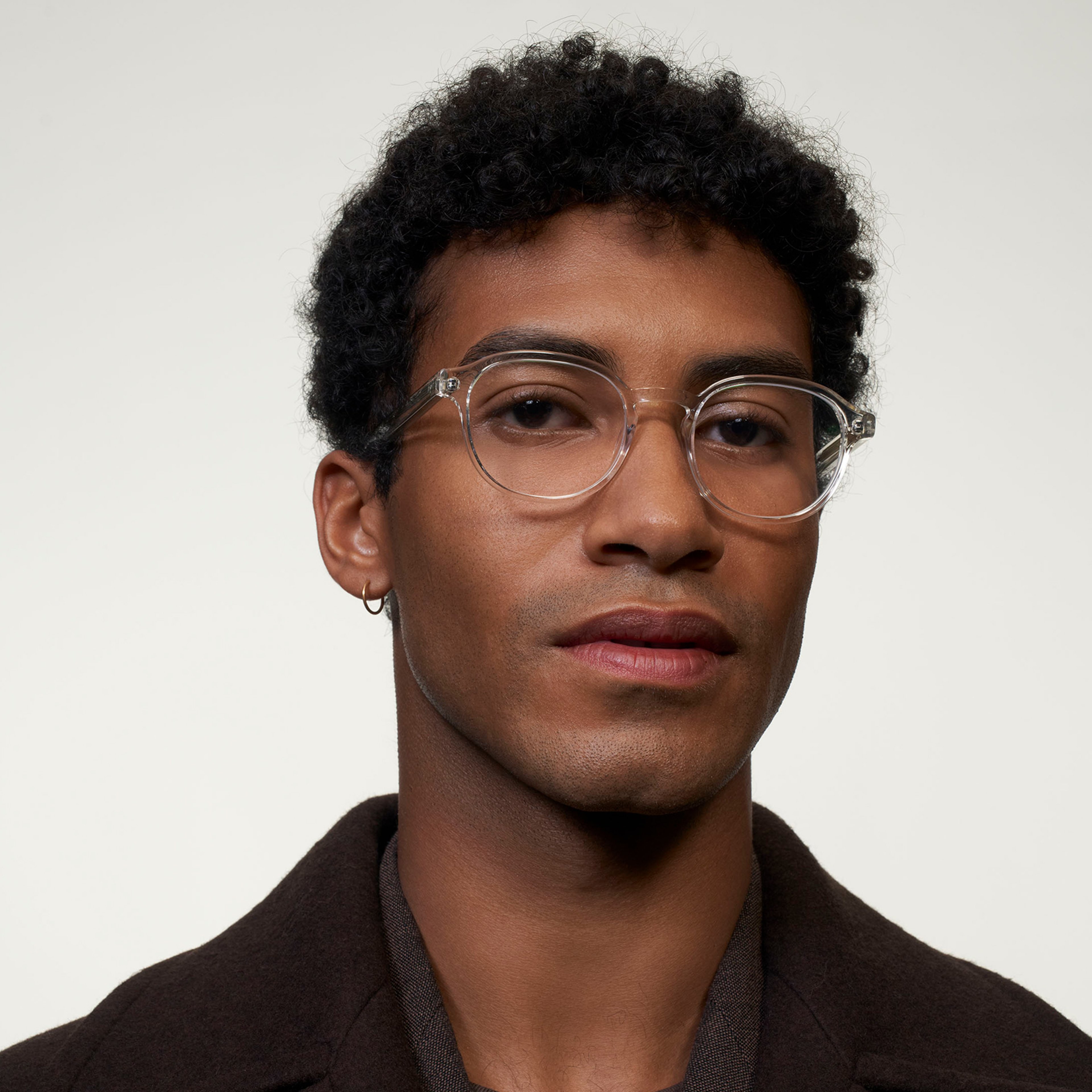 Ace & Tate Glasses | Round Acetate in Clear