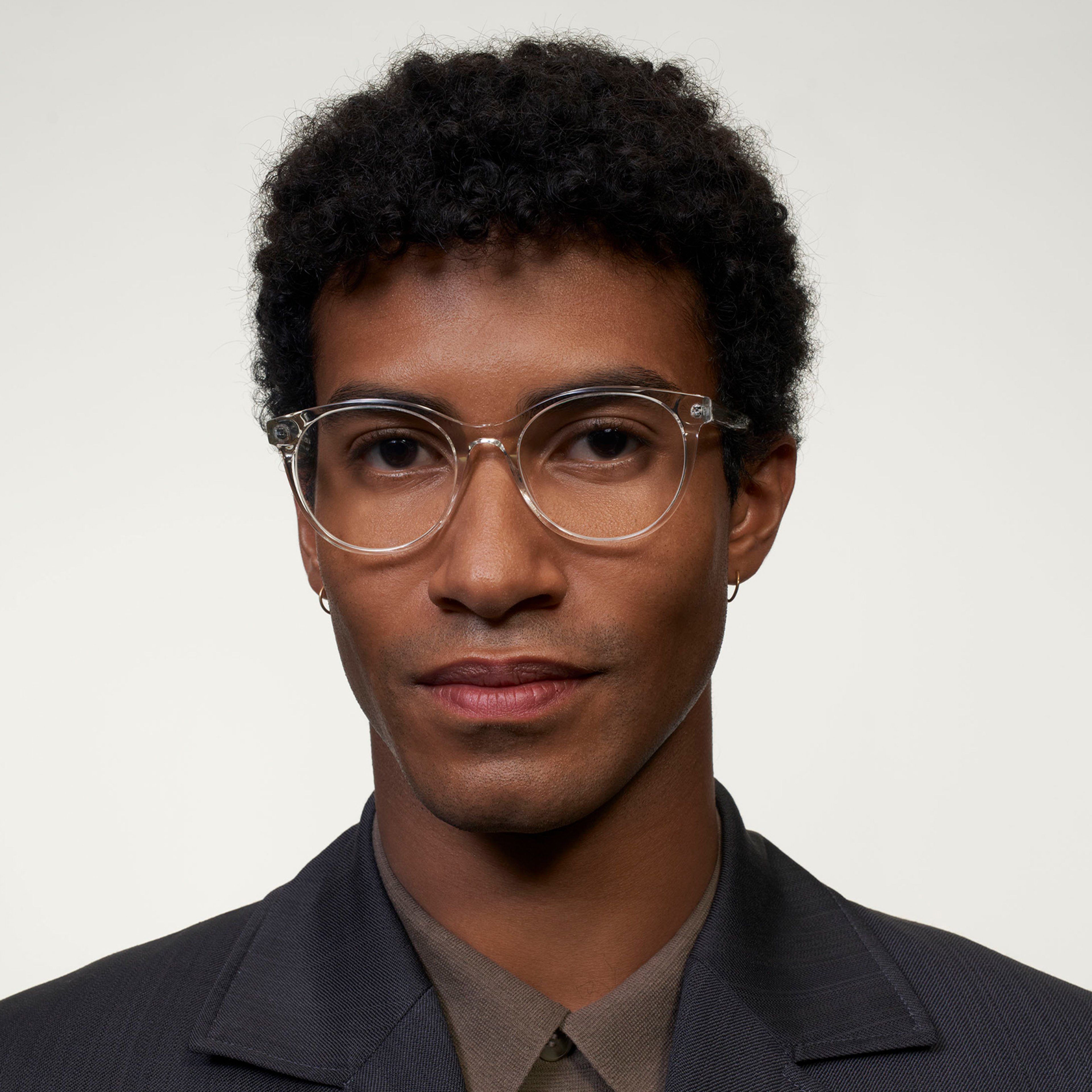 Ace & Tate Glasses | Round Acetate in Clear