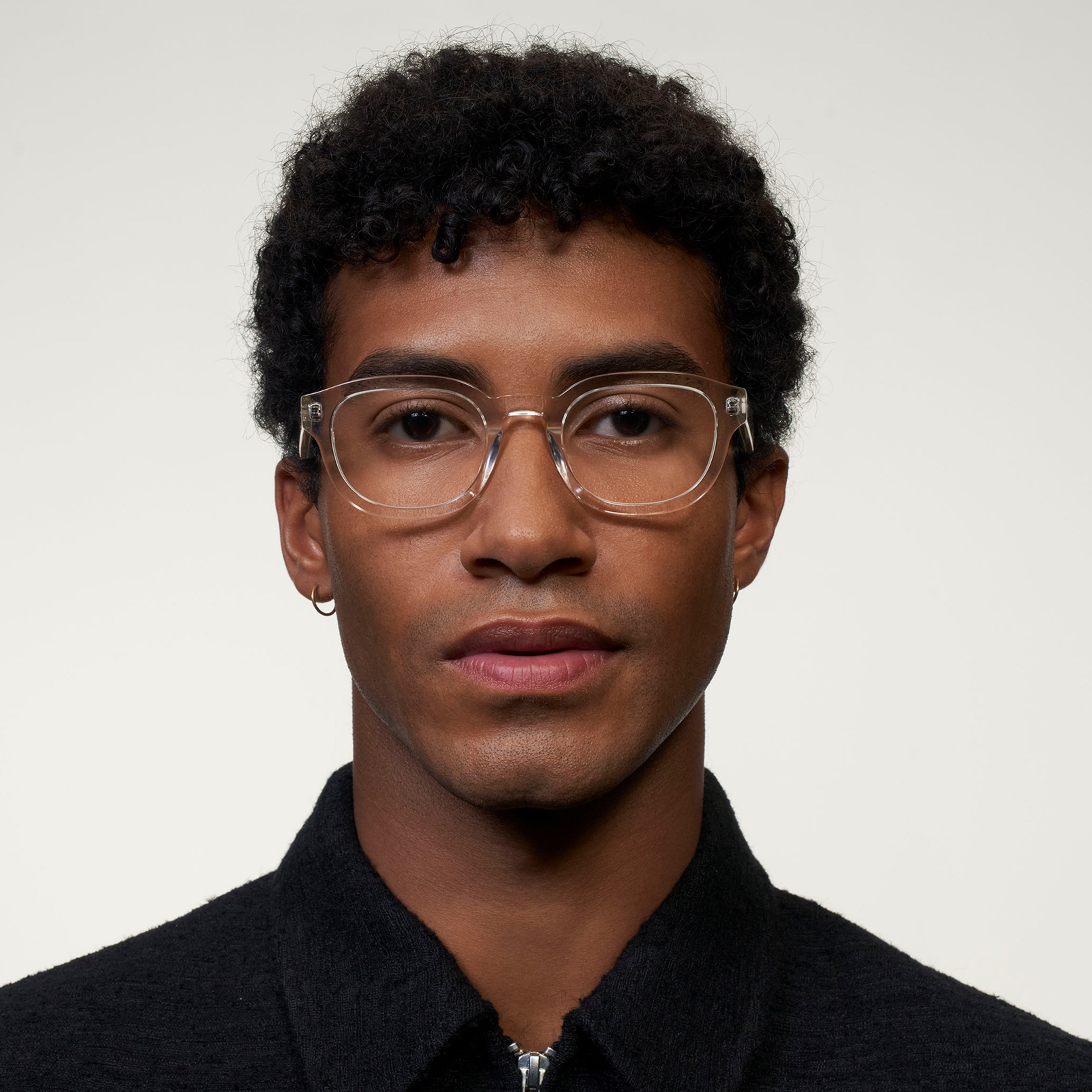 Ace & Tate Glasses | Round Acetate in Clear