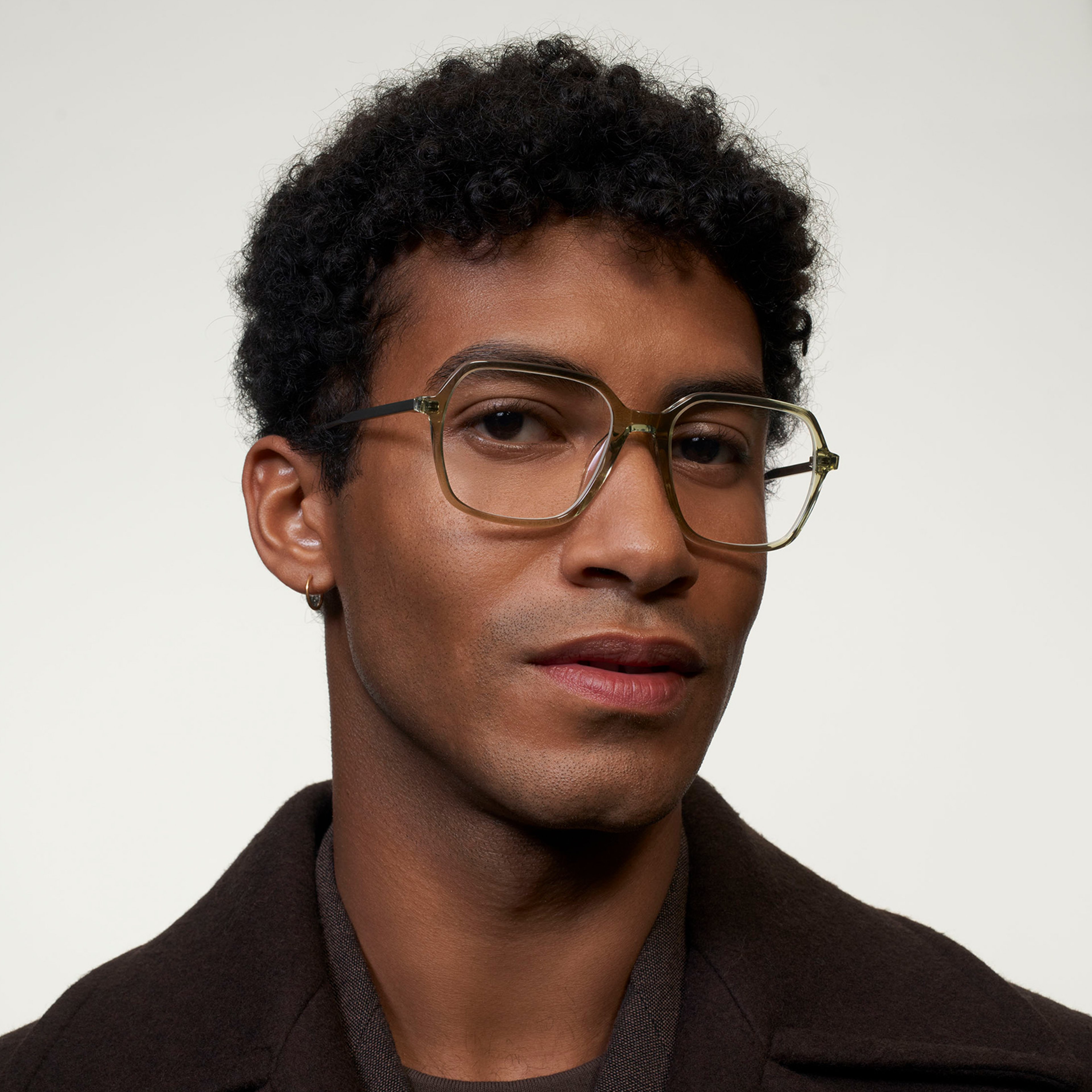 Ace & Tate Glasses | Square Metal in Green