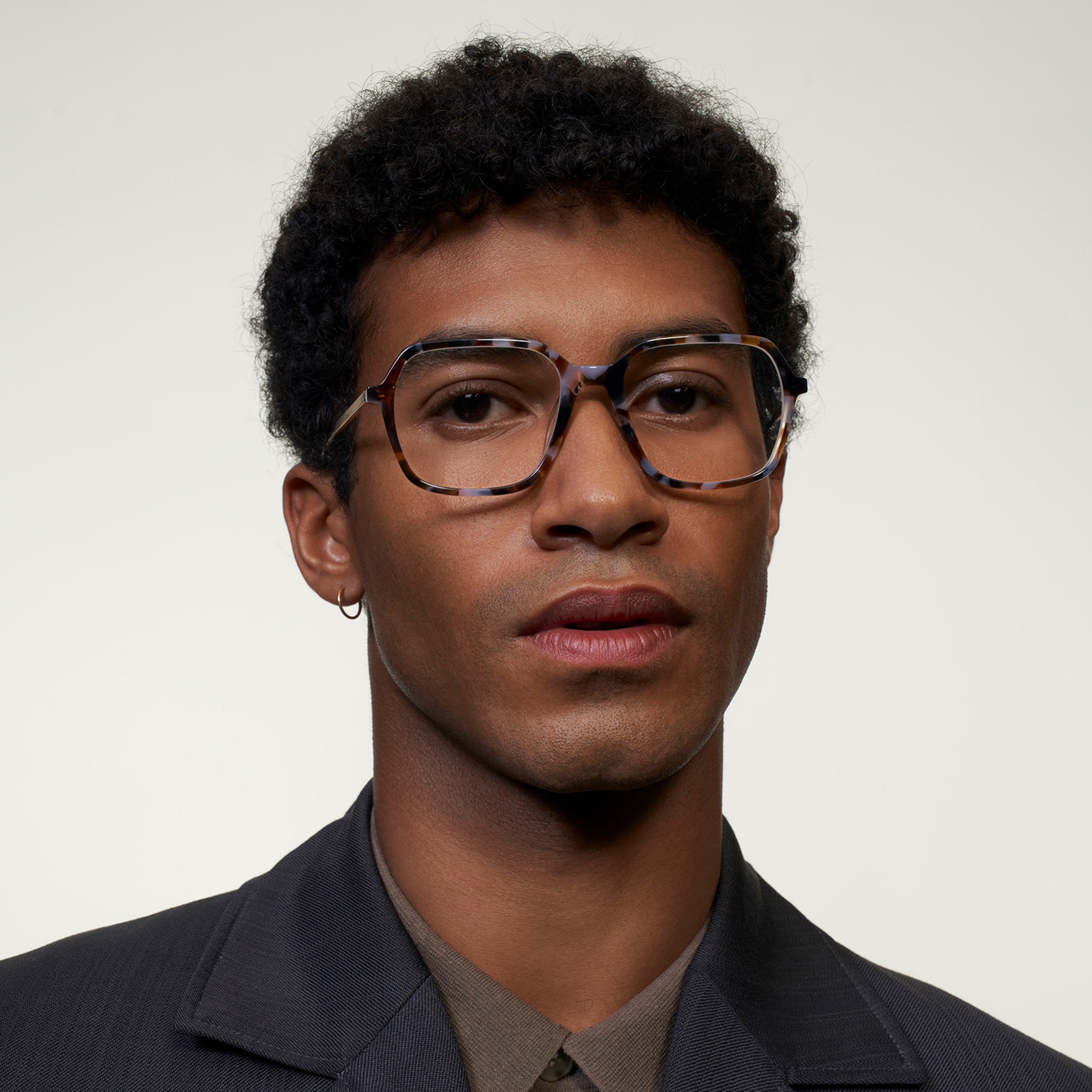 Ace & Tate Glasses | Square Metal in Brown, Orange, Purple
