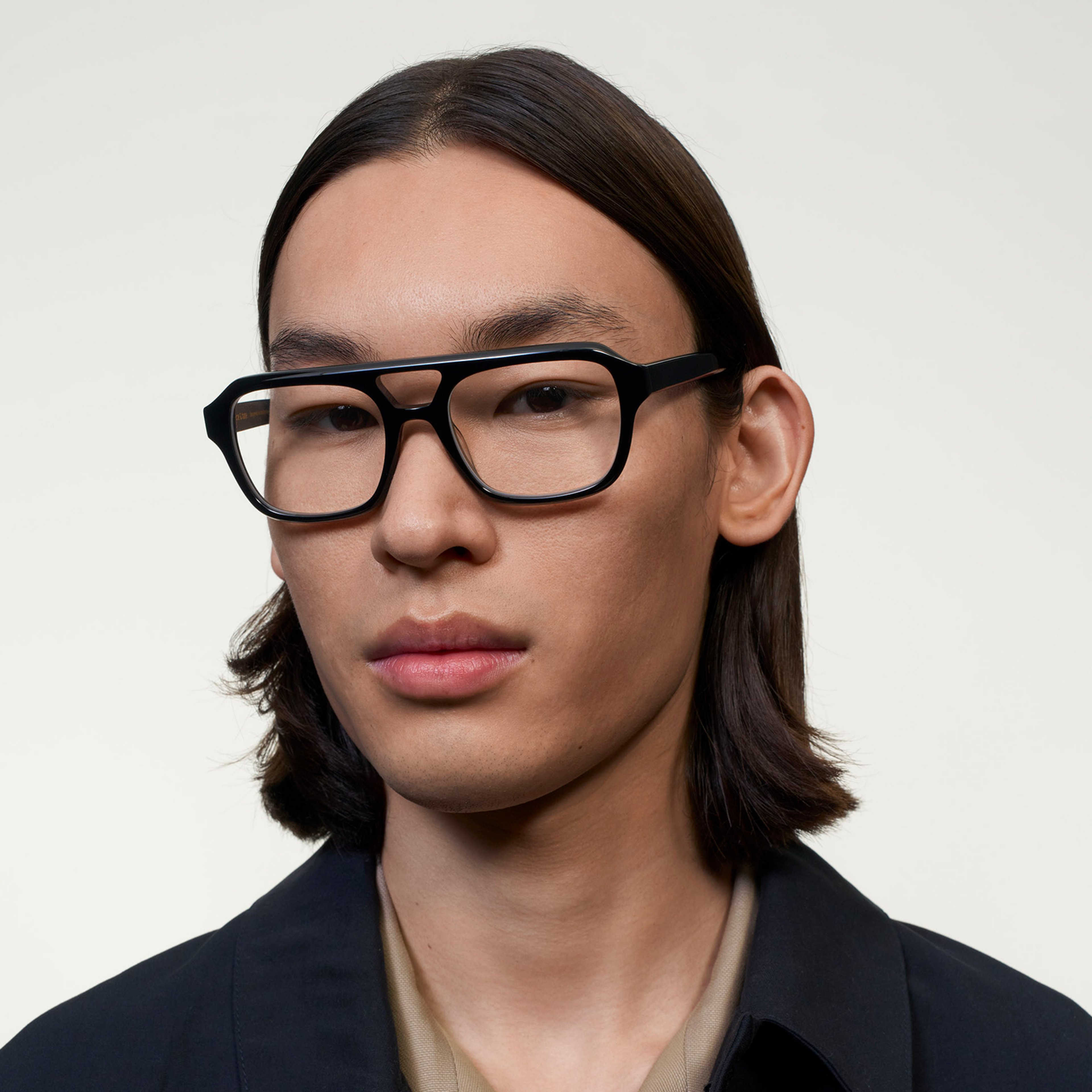 Ace & Tate Glasses | Square Acetate in Black