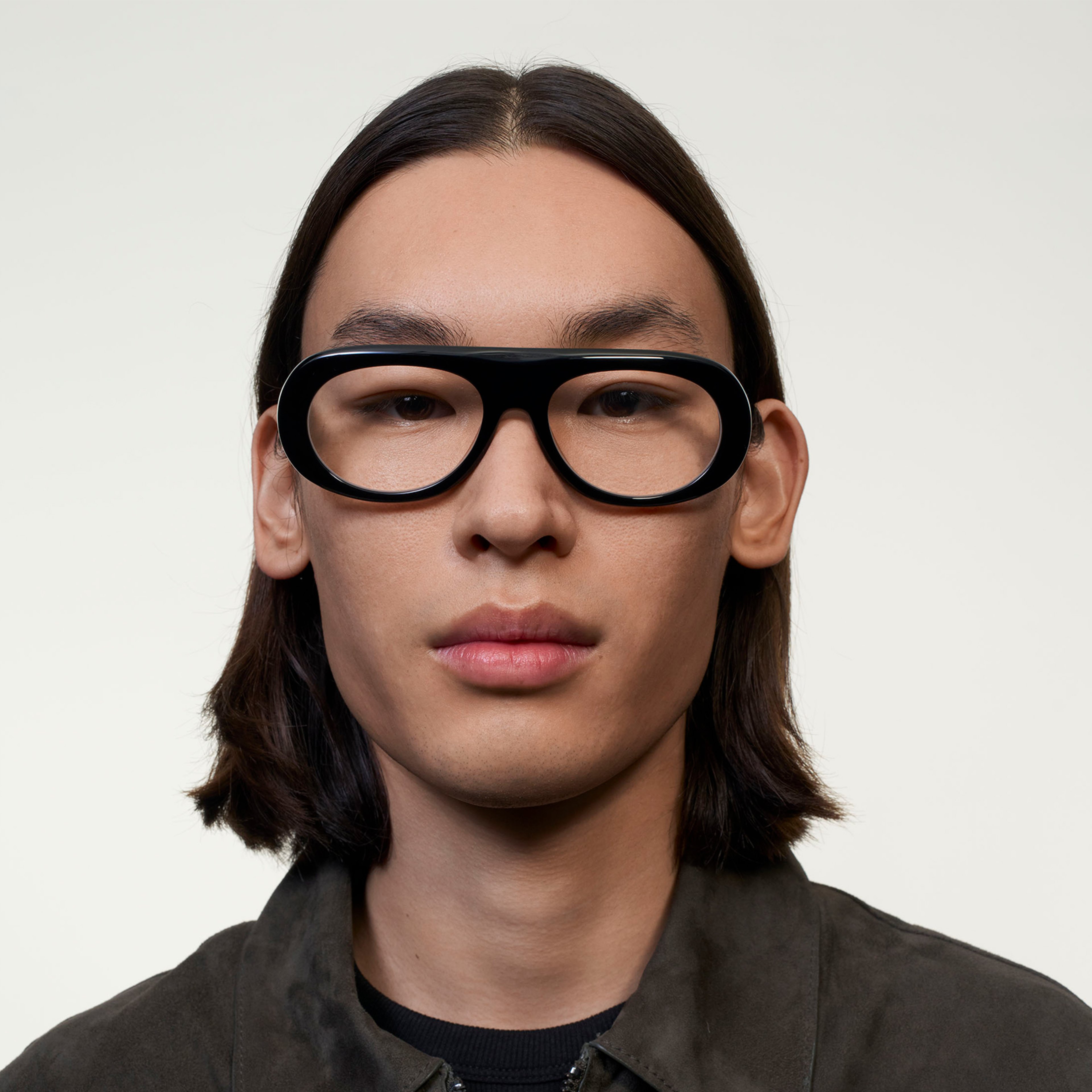 Ace & Tate Brillen | Rund Acetat in Schwarz