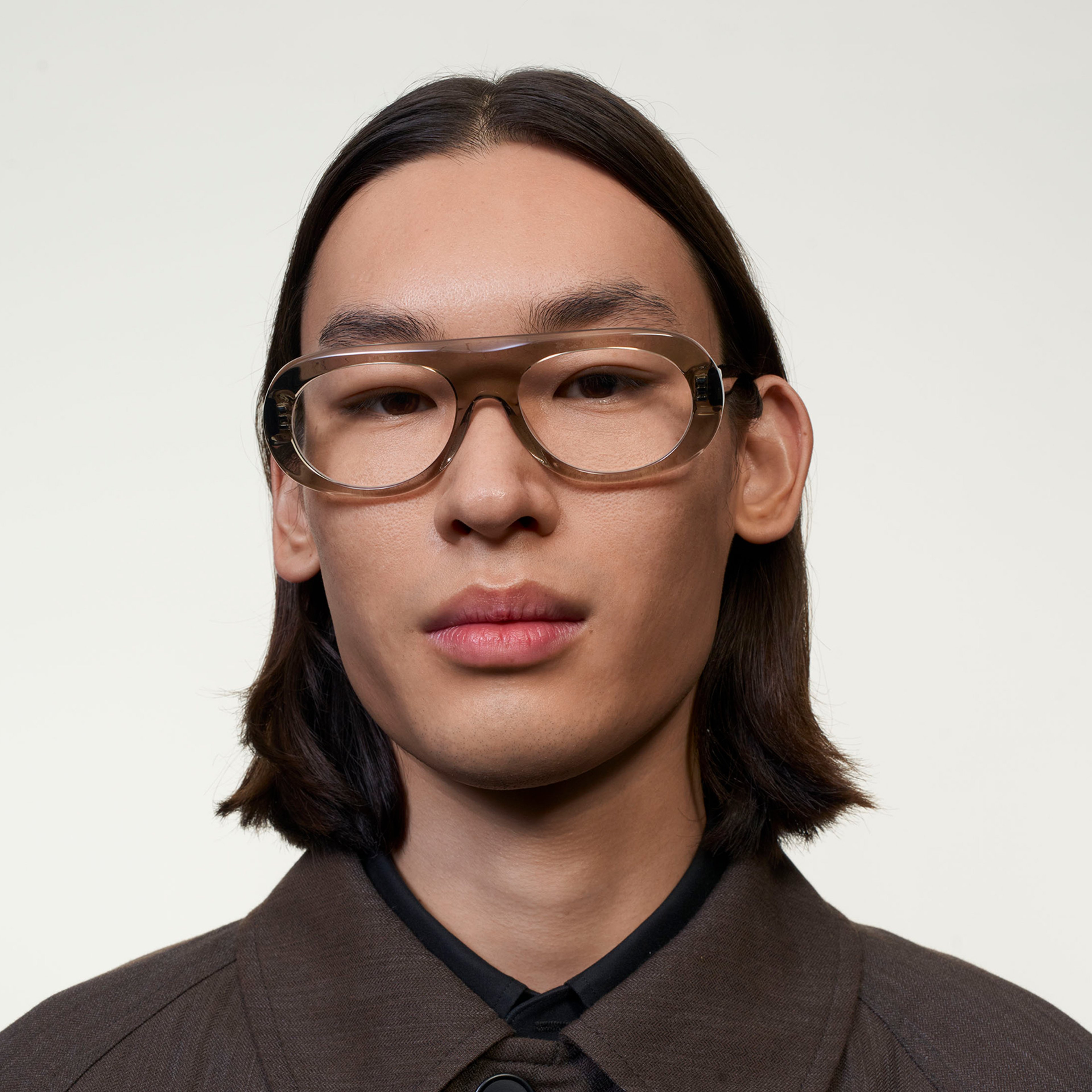 Ace & Tate Brillen | Rund Acetat in Grau