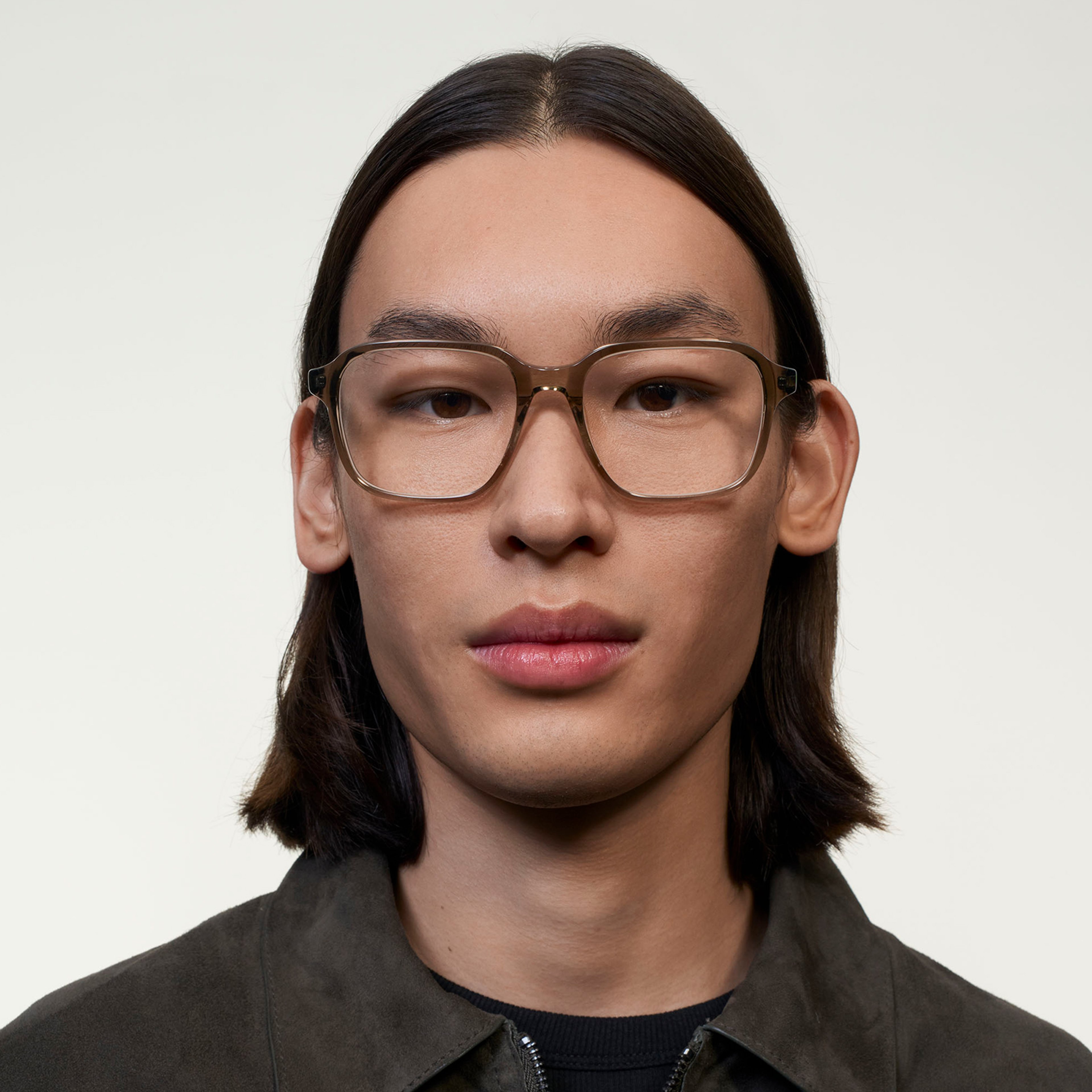 Ace & Tate Glasses | Square Acetate in Grey