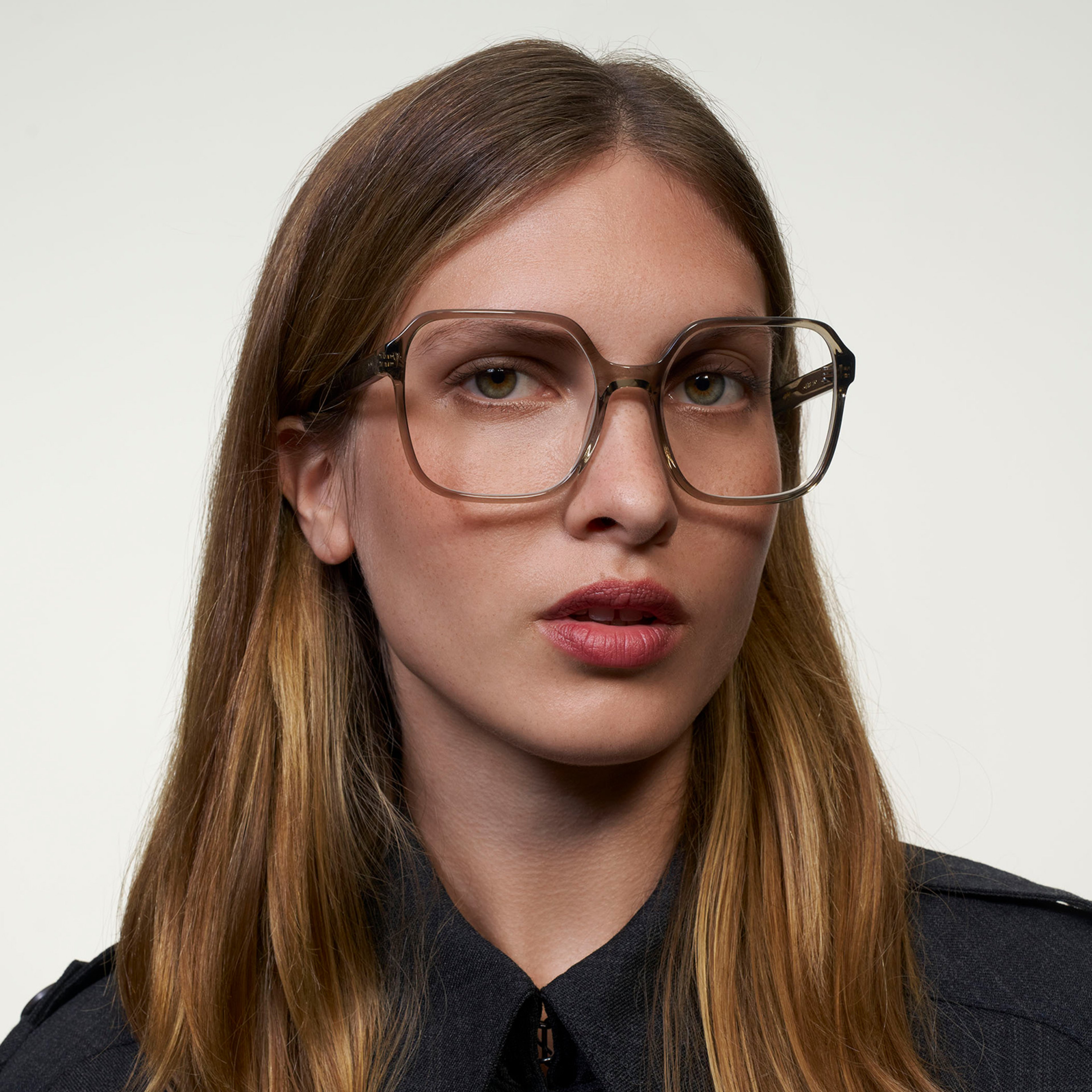 Ace & Tate Glasses | Square Acetate in Grey