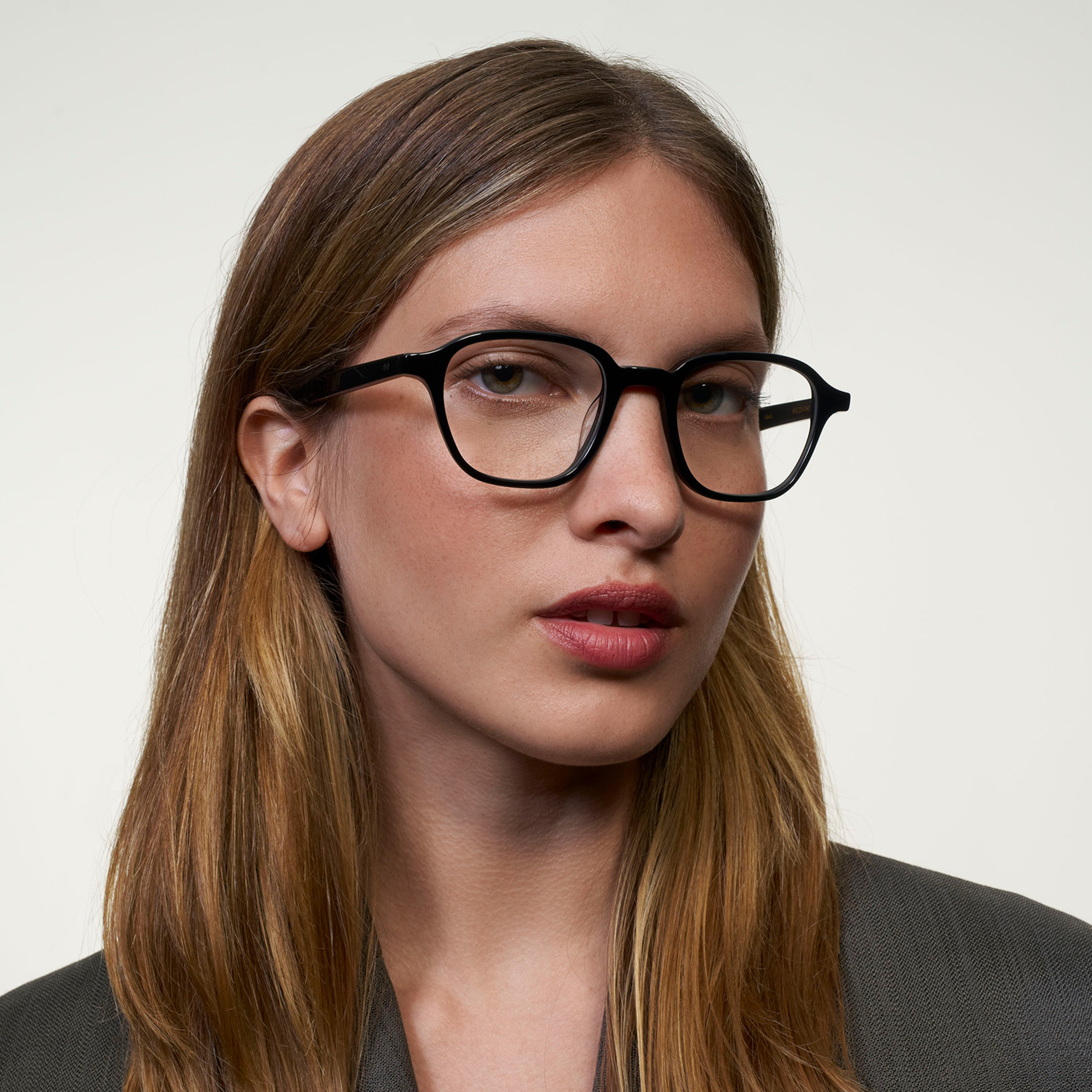 Ace & Tate Glasses | Square Acetate in Black