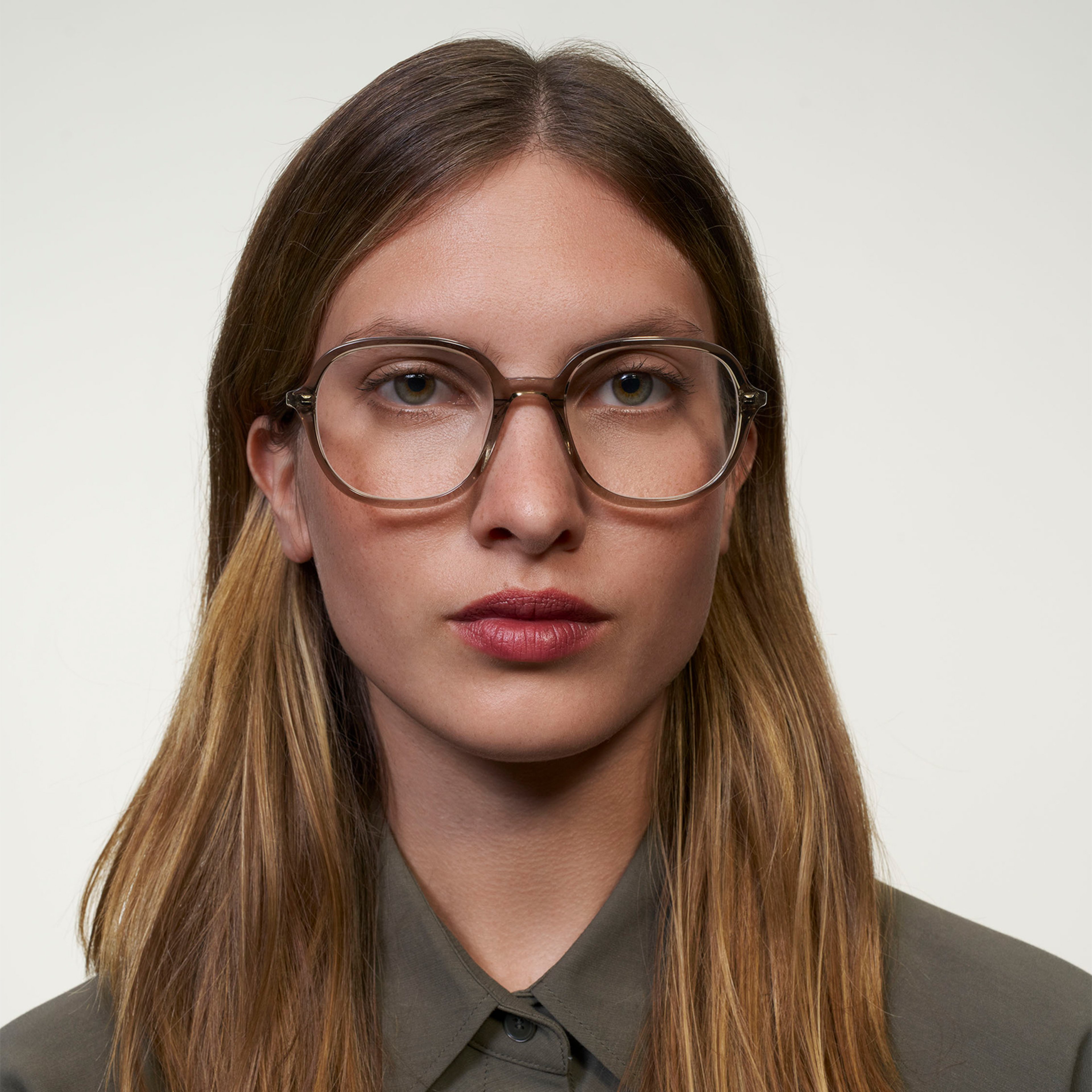 Ace & Tate Glasses | Square Metal in Grey