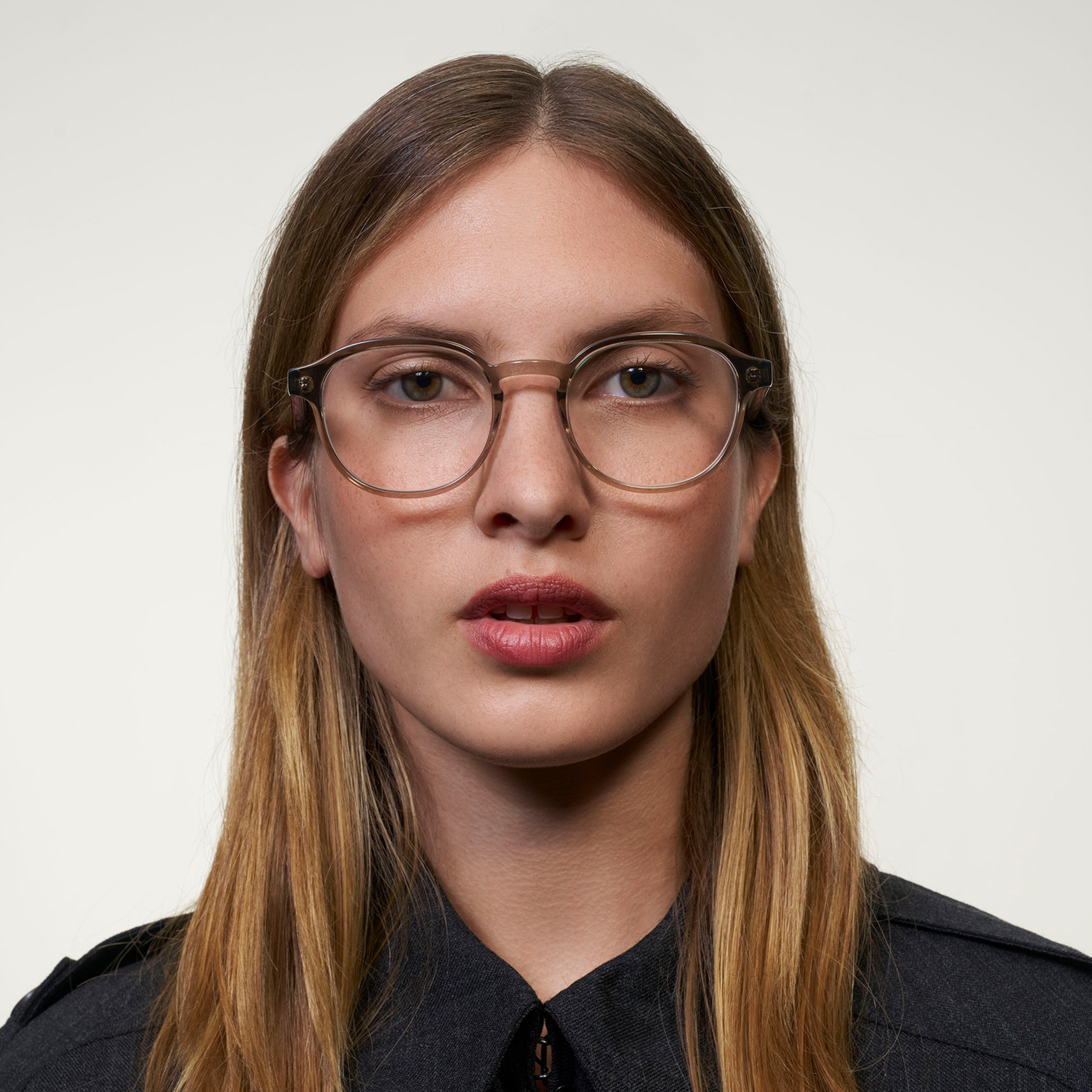 Ace & Tate Glasses | Round Acetate in Grey