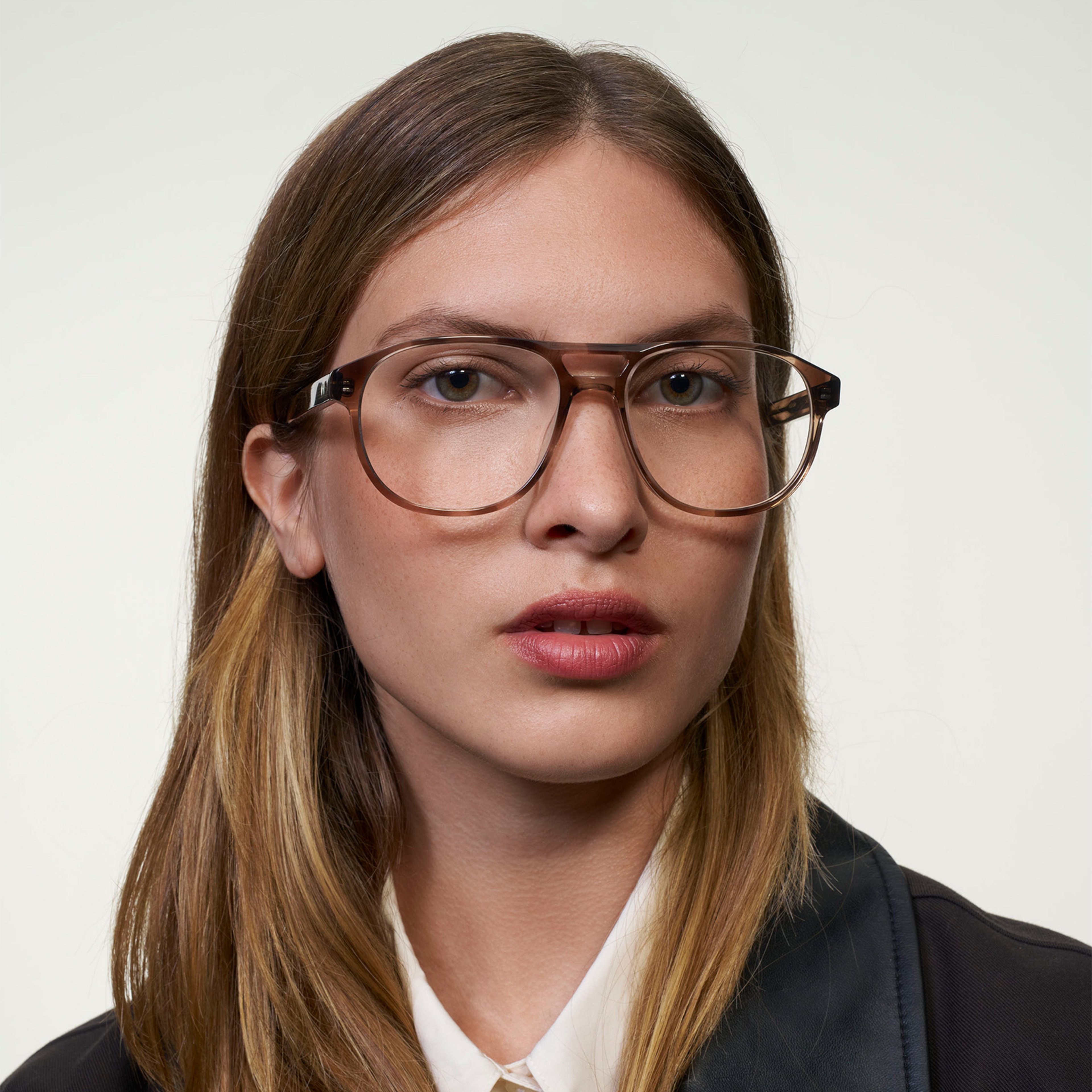 Ace & Tate Glasses |  Acetate in Beige, Brown