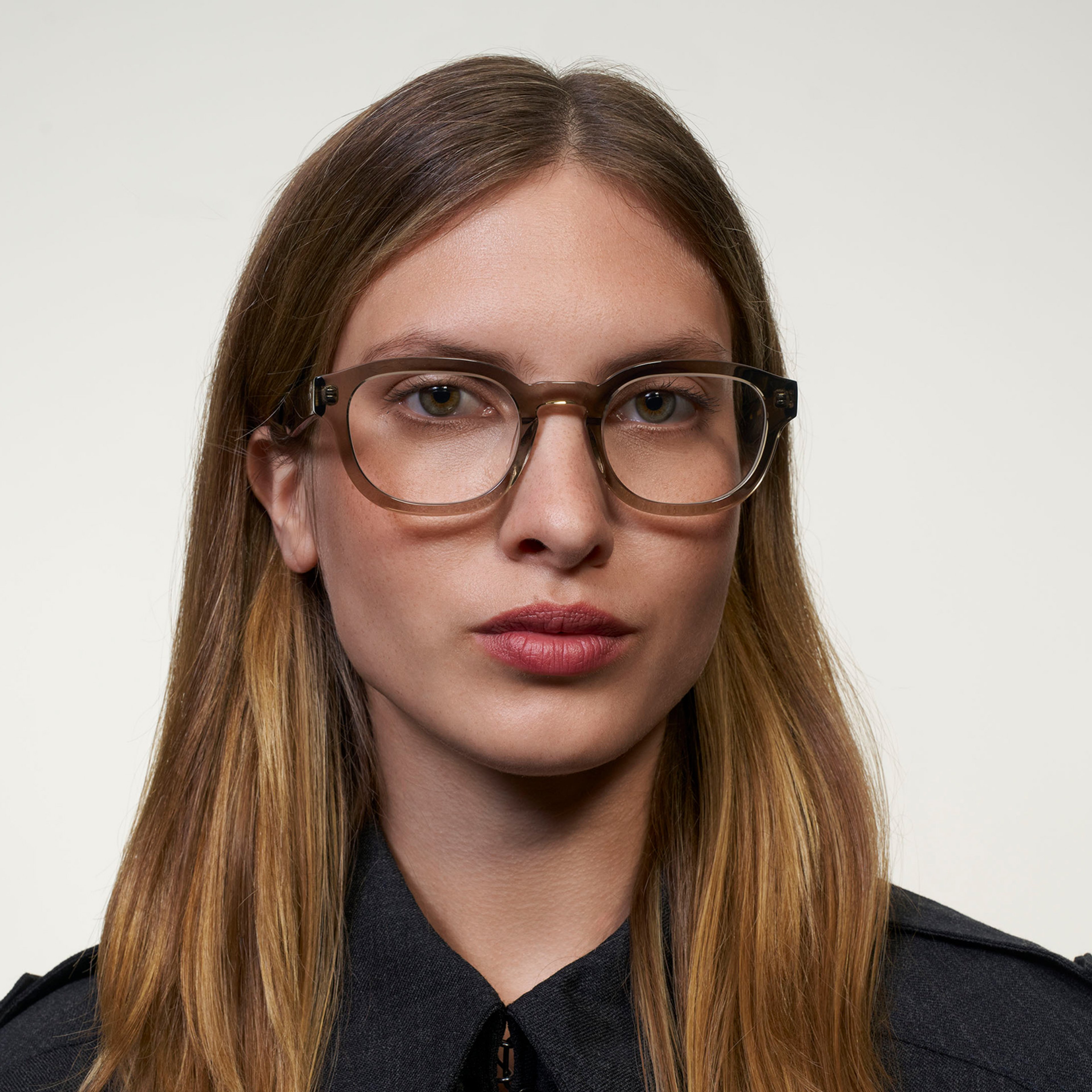 Ace & Tate Glasses | Round Acetate in Grey