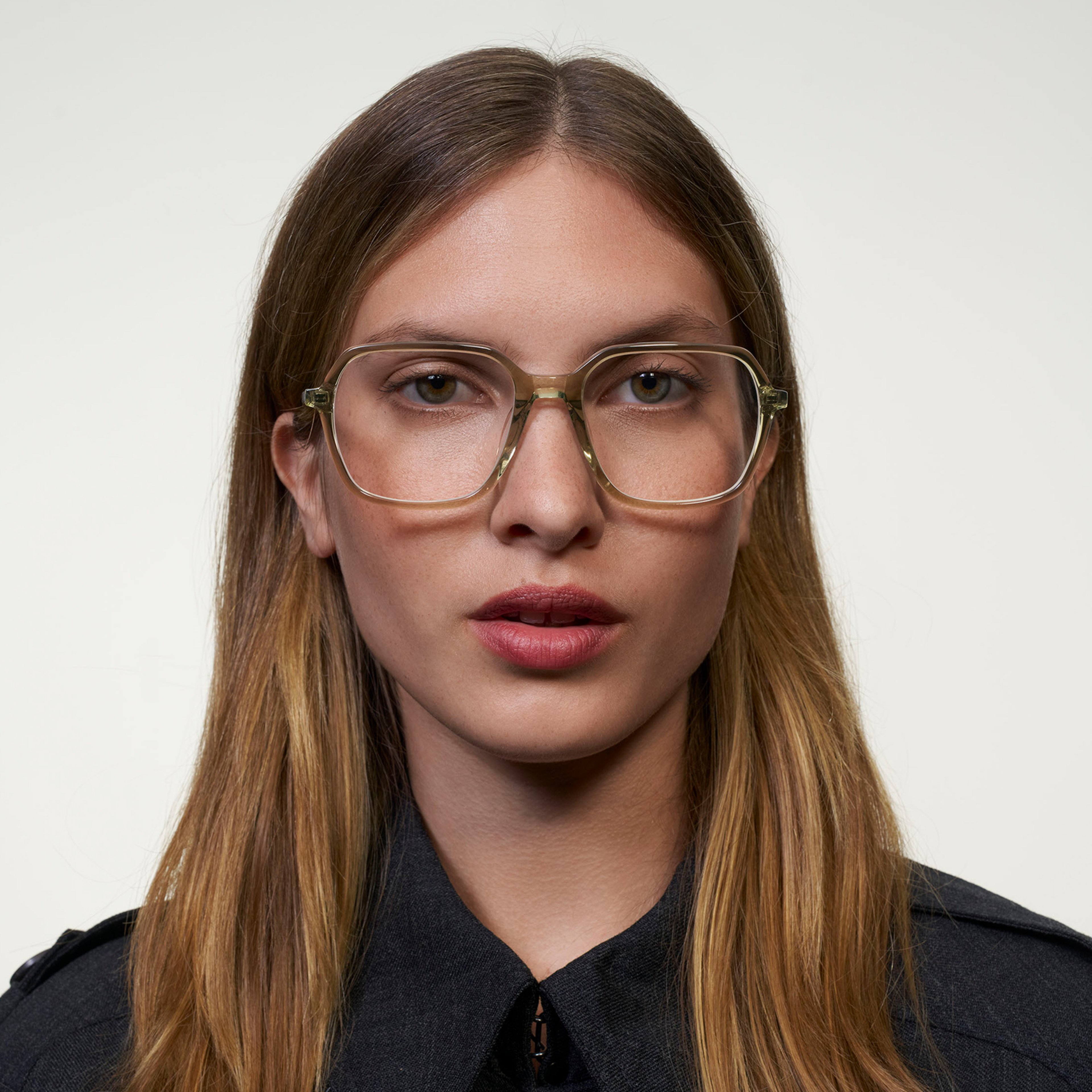 Ace & Tate Glasses | Square Metal in Green