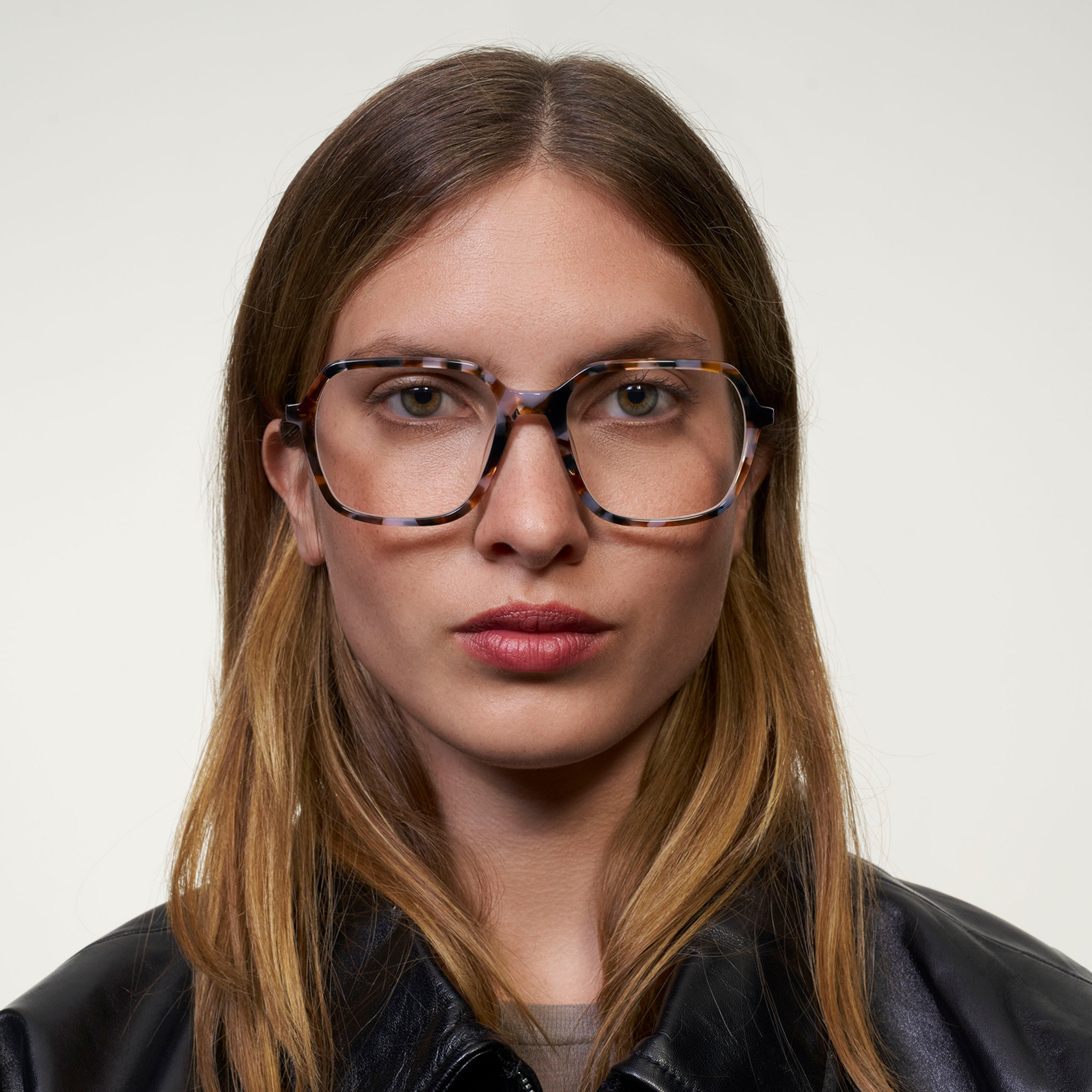 Ace & Tate Glasses | Square Metal in Brown, Orange, Purple