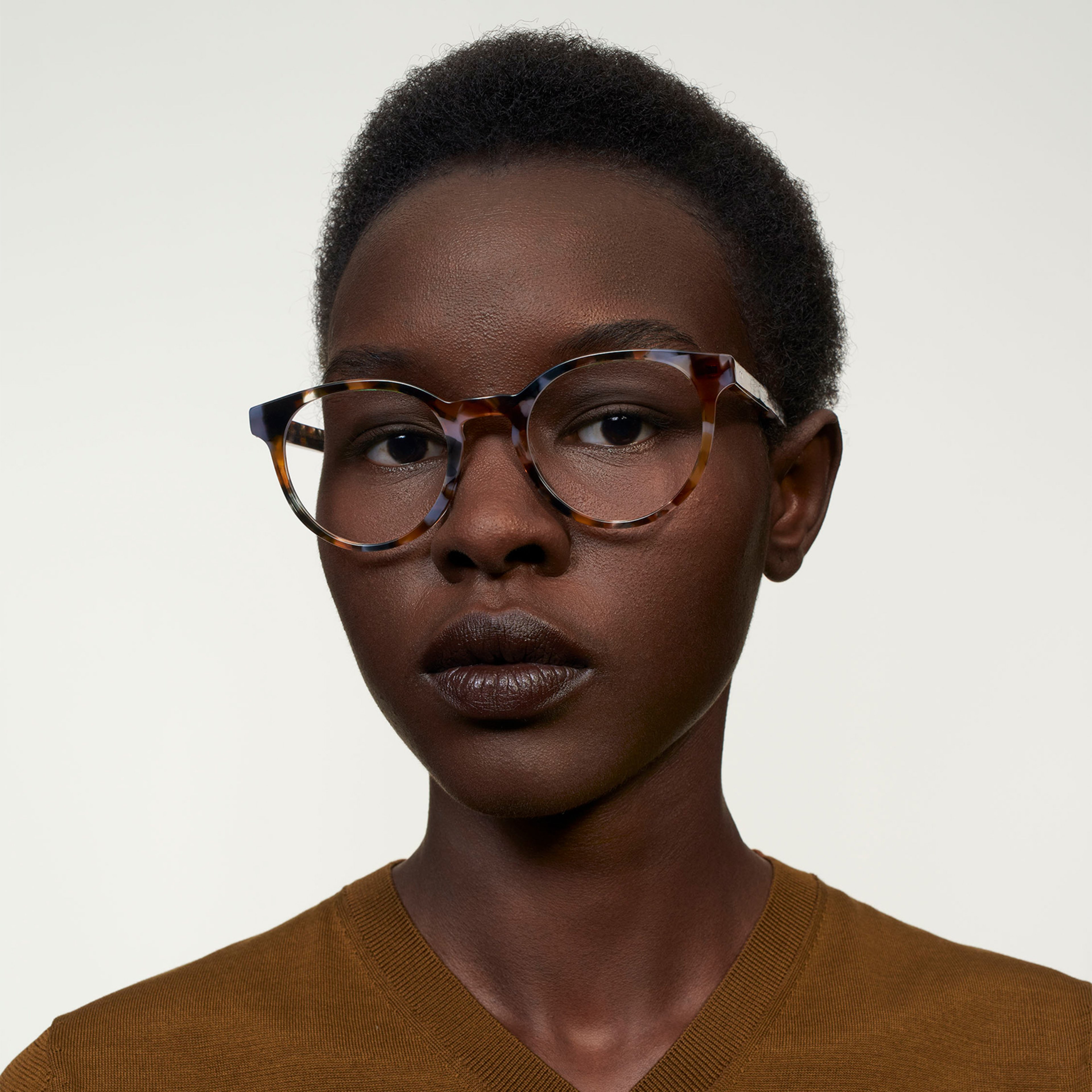 Ace & Tate Optiques | Ronde Acétate in Marron, Orange, Violet