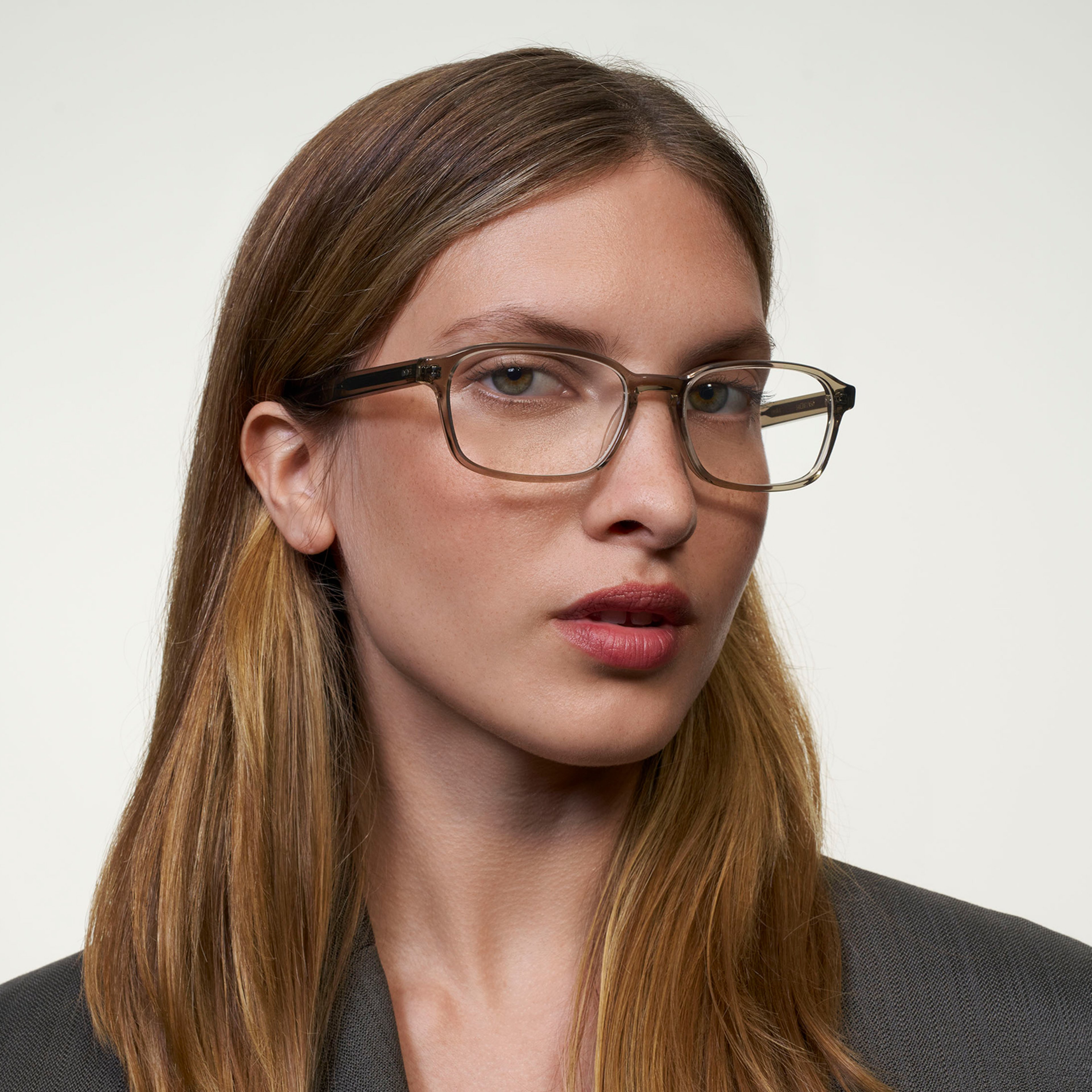 Ace & Tate Brillen | Rechteckig Acetat in Grau