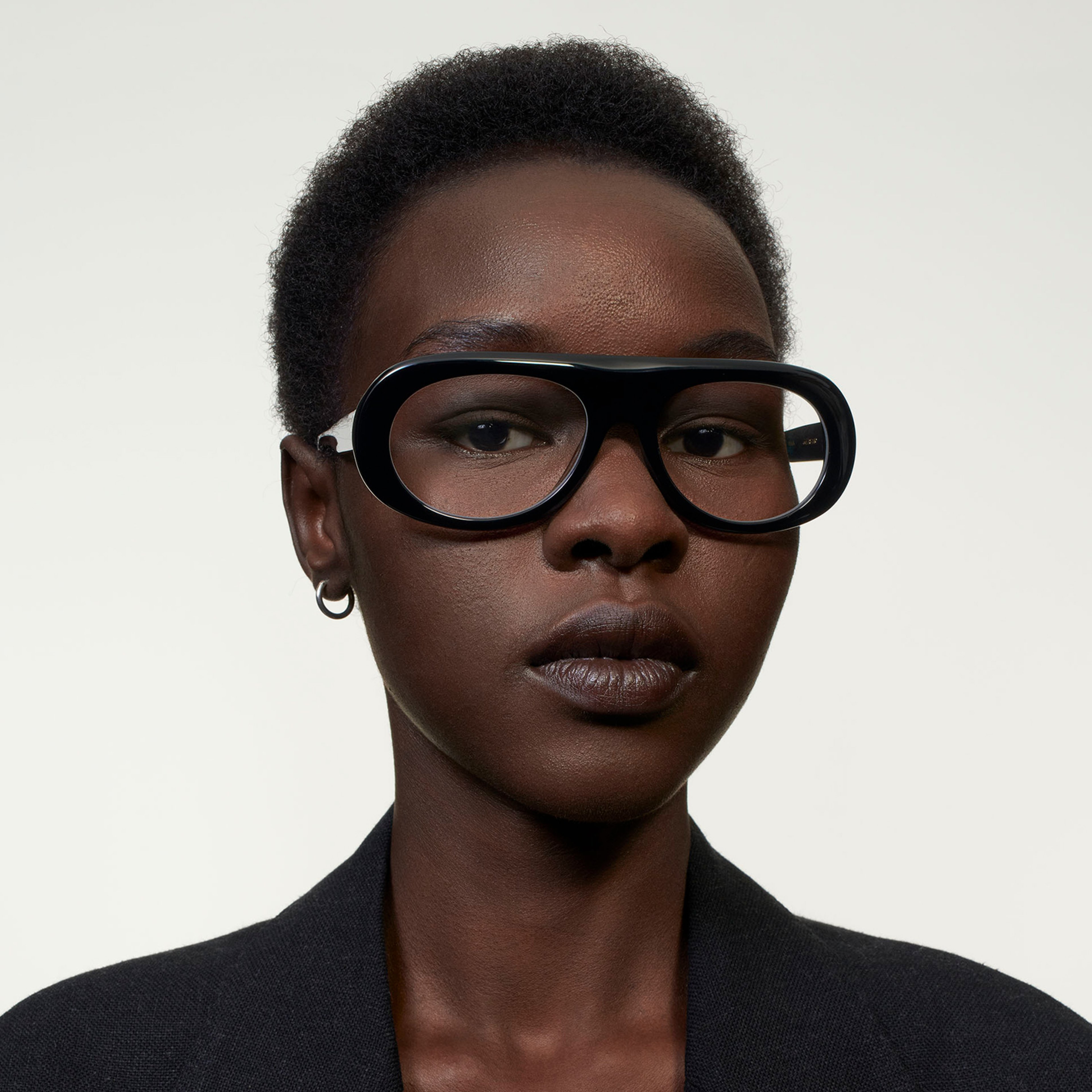 Ace & Tate Brillen | Rund Acetat in Schwarz