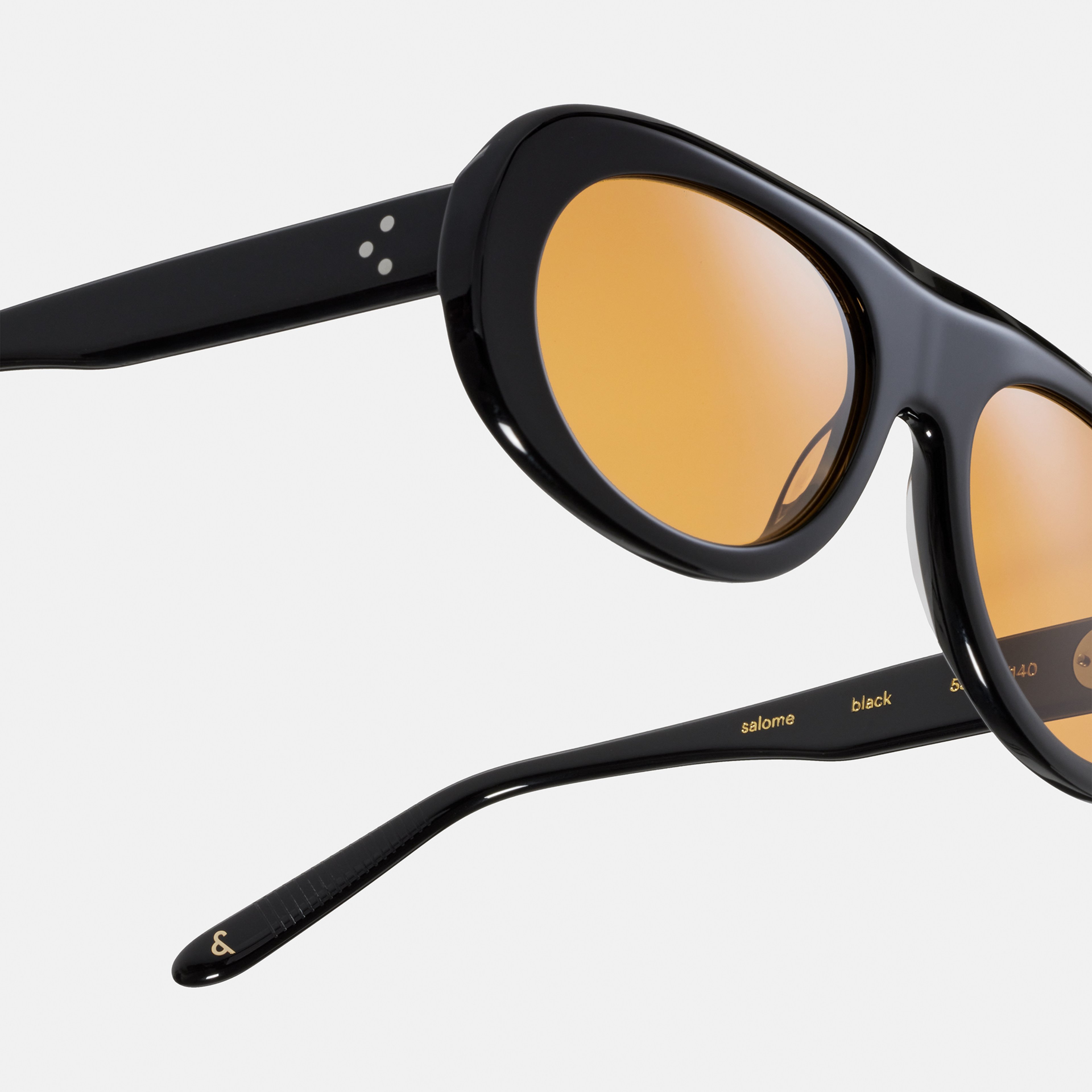 Ace & Tate Sunglasses | Round Acetate in Black