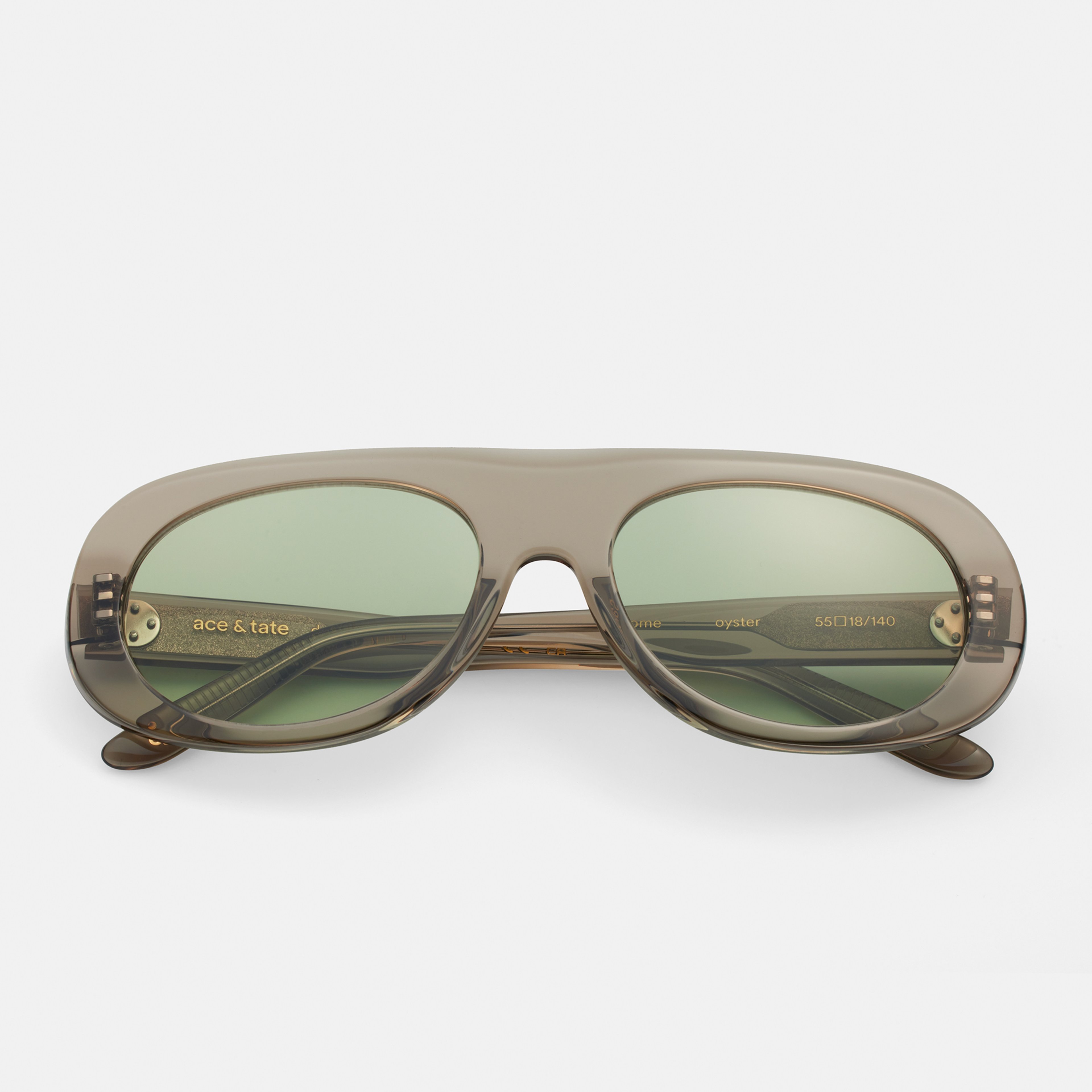 Ace & Tate Sunglasses | Round Acetate in Grey