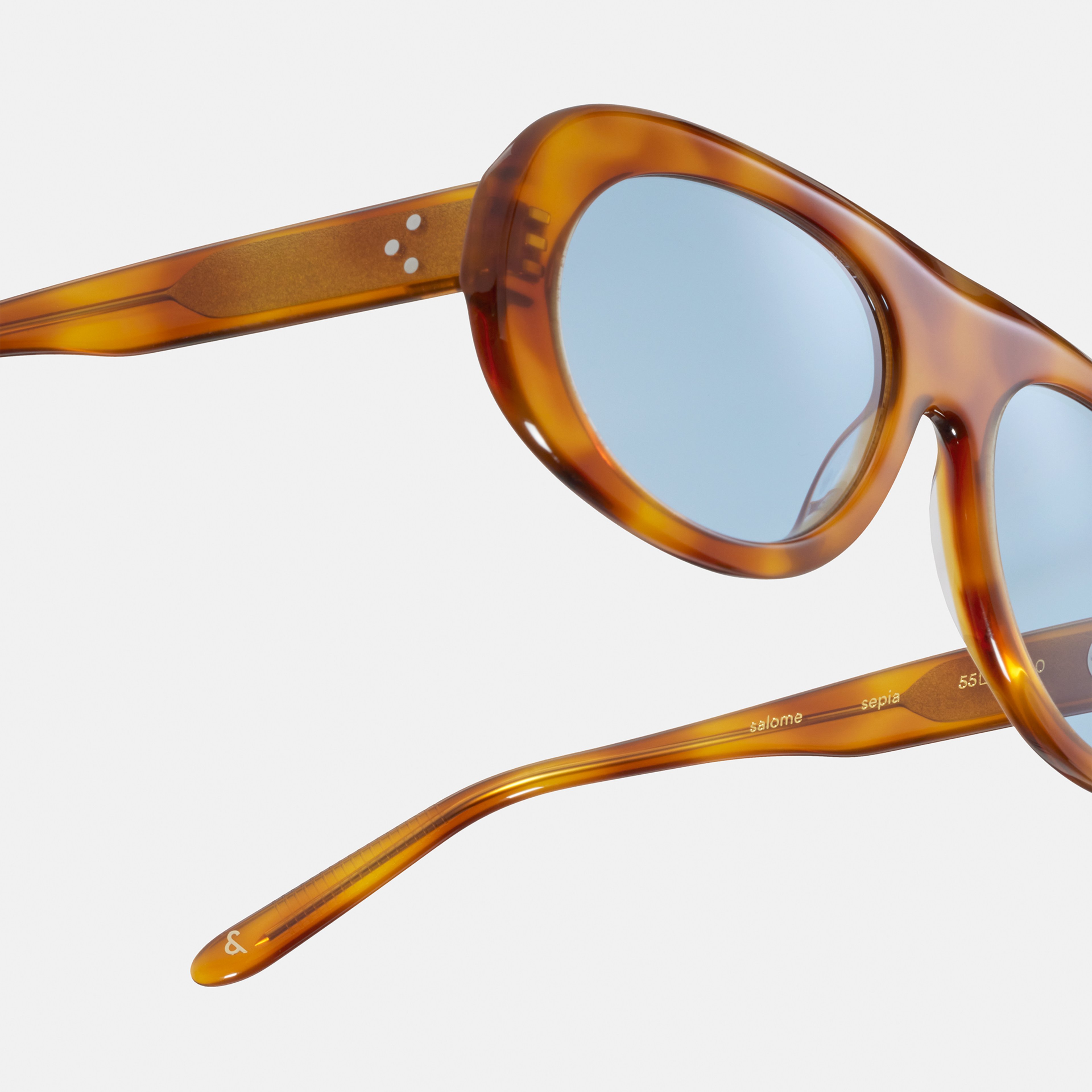 Ace & Tate Sunglasses | Round Acetate in Brown