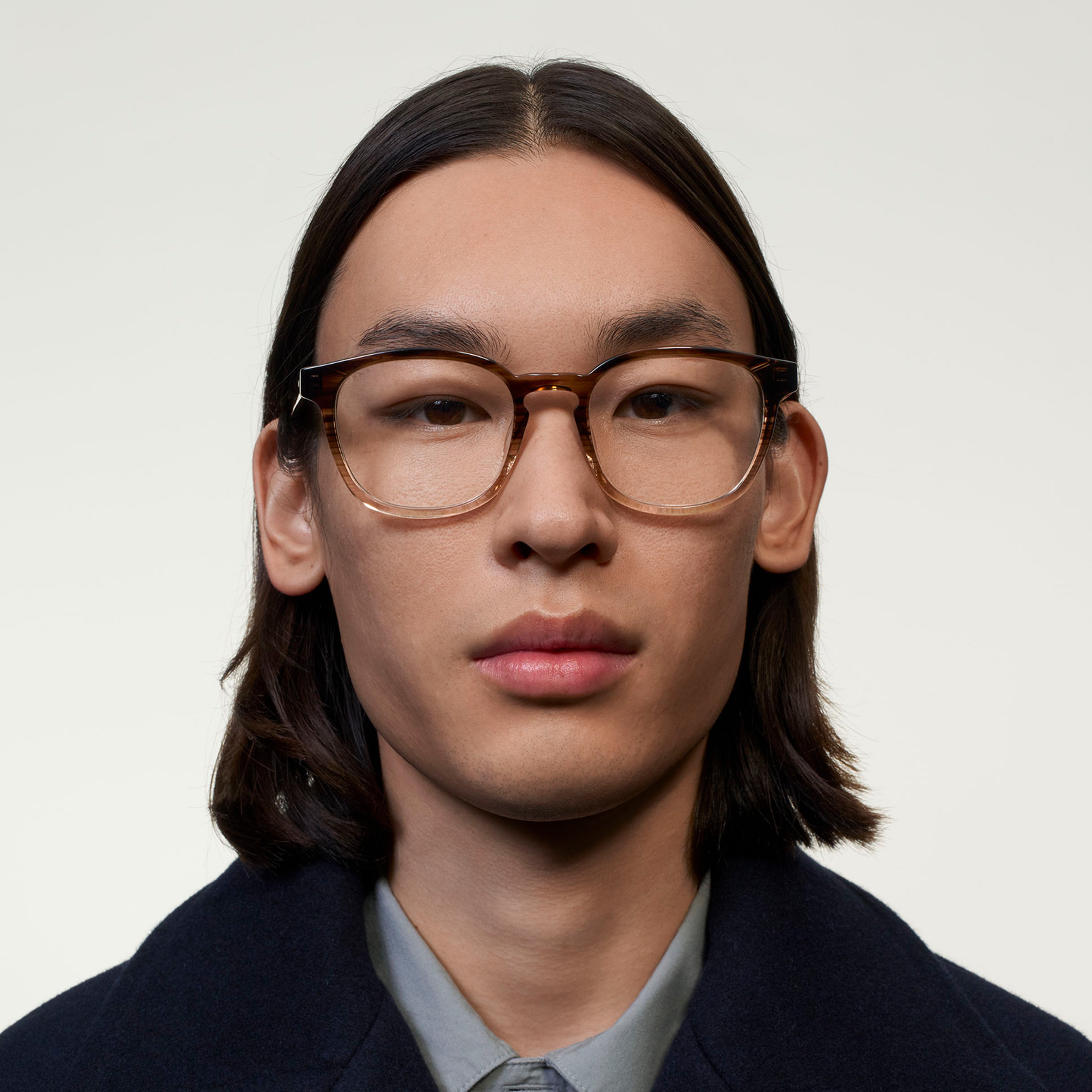 Ace & Tate Glasses | Square Acetate in Beige, Brown, Clear
