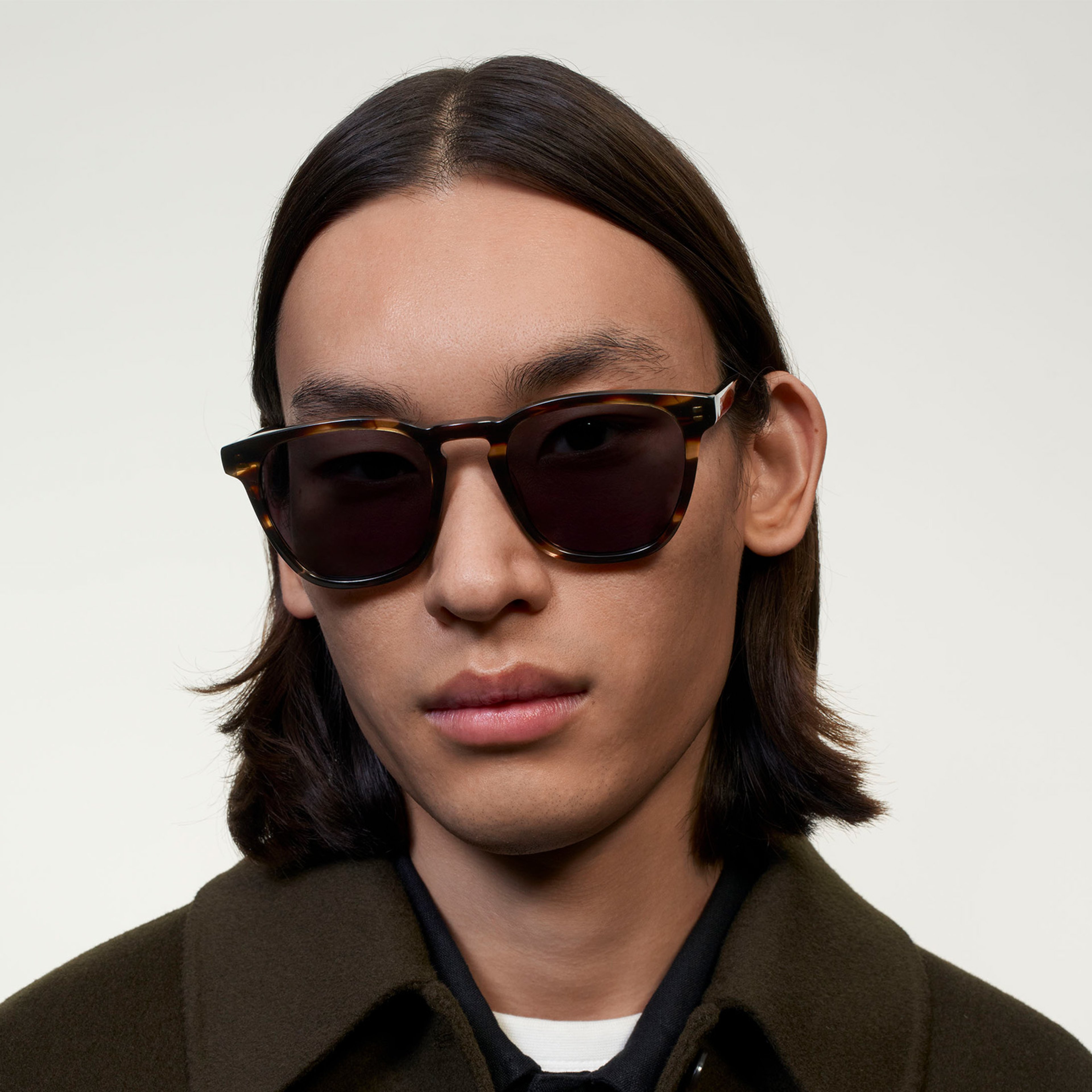 Ace & Tate Sunglasses | Square Acetate in Brown, Orange