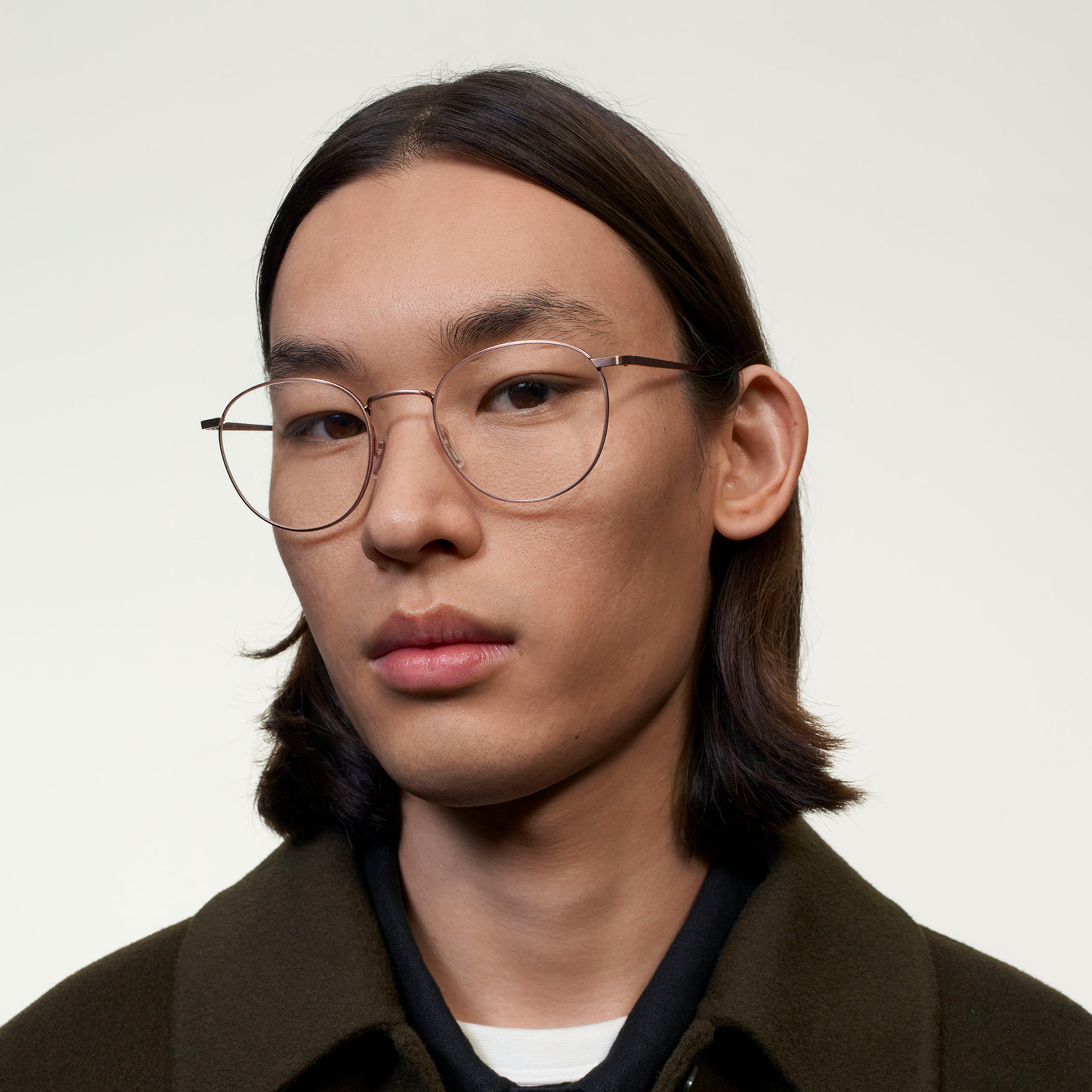 Ace & Tate Glasses | Round Metal in Pink