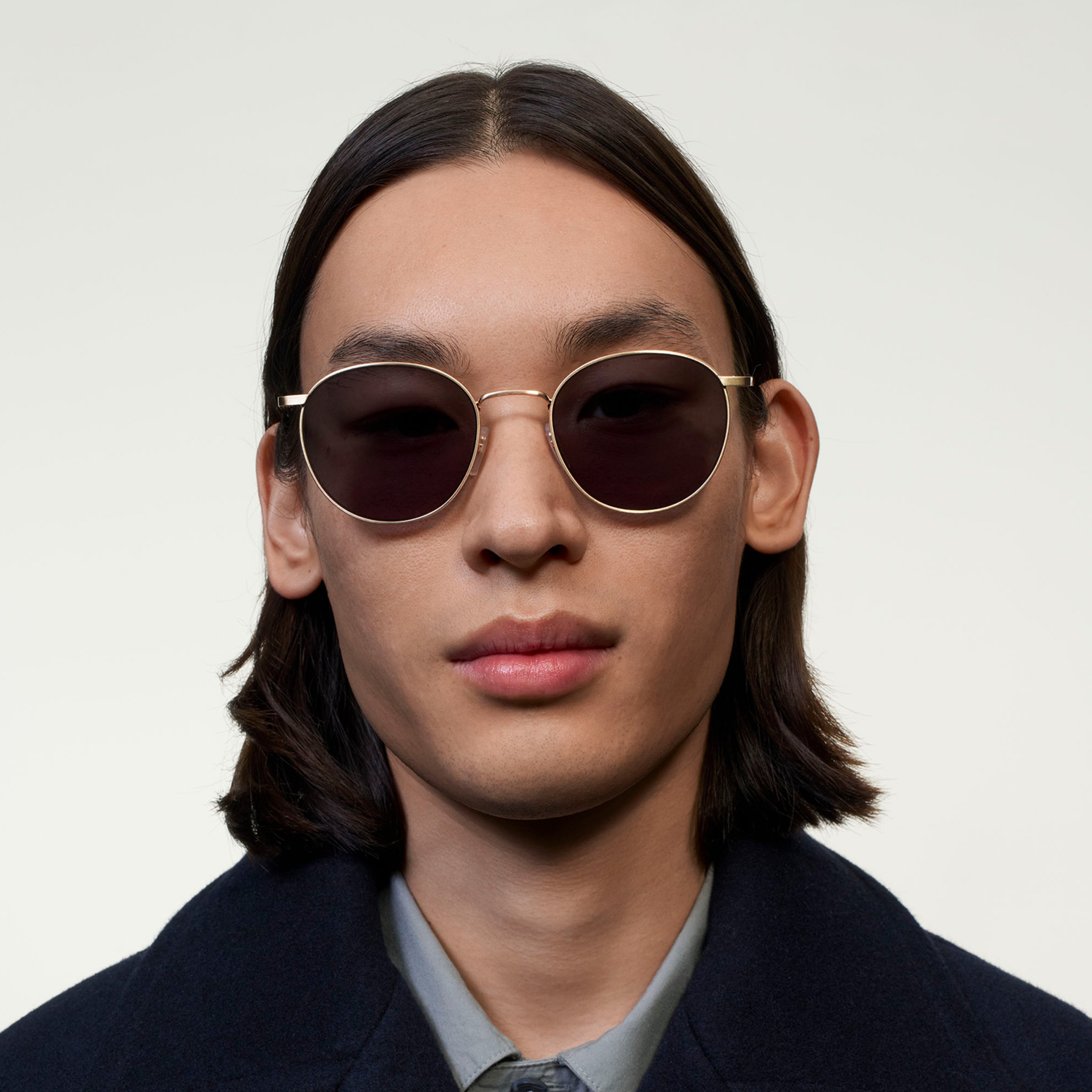 Ace & Tate Sunglasses | Round Metal in Gold