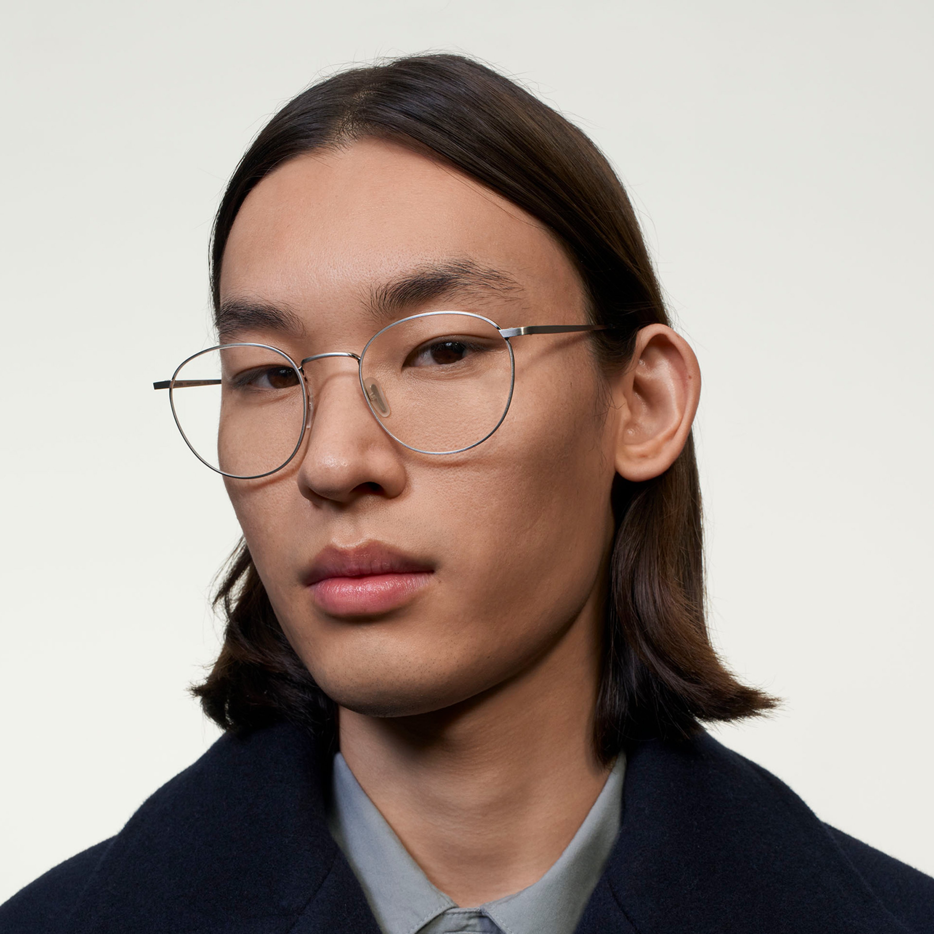 Ace & Tate Glasses | Round Metal in Silver