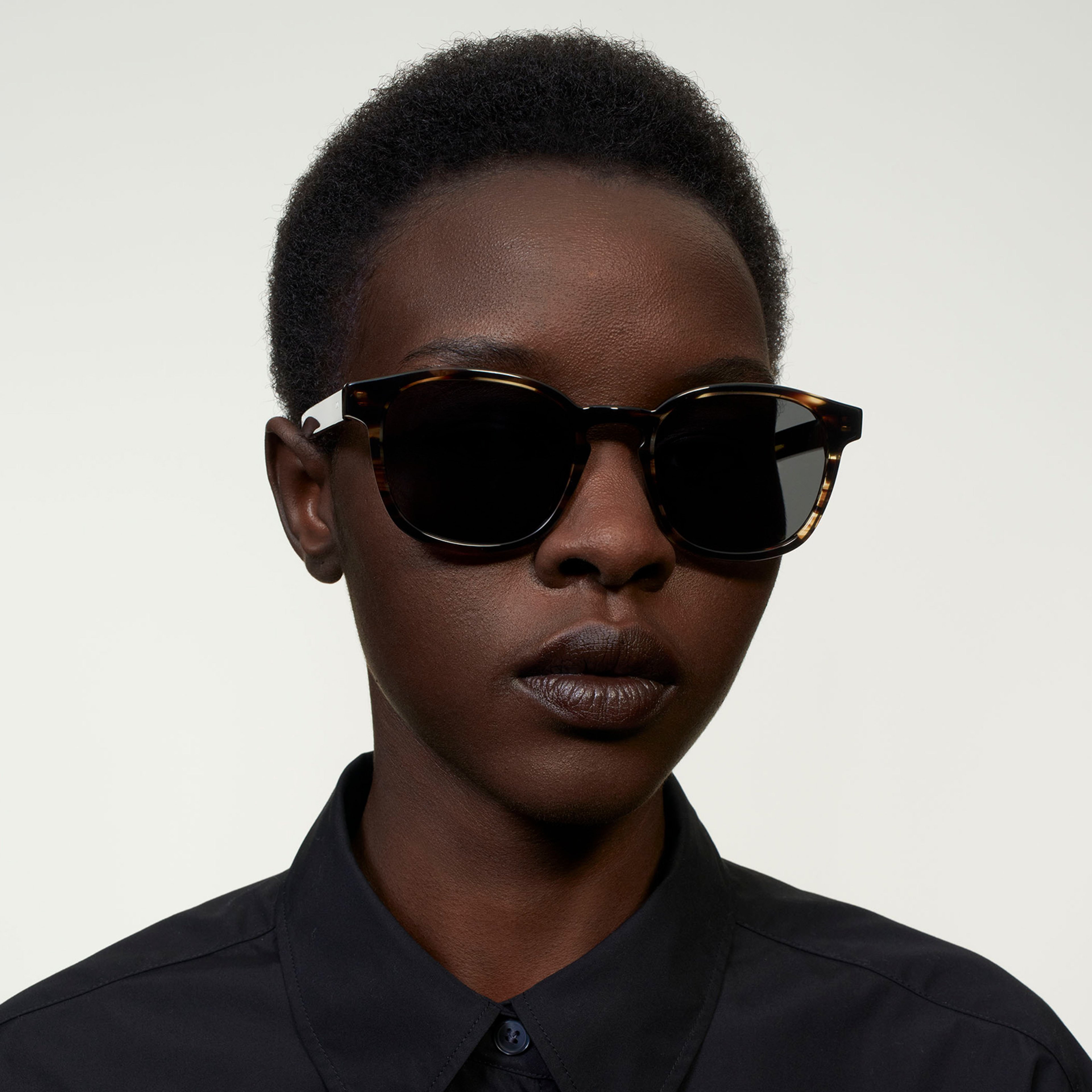 Ace & Tate Sunglasses | Square Acetate in Brown, Orange
