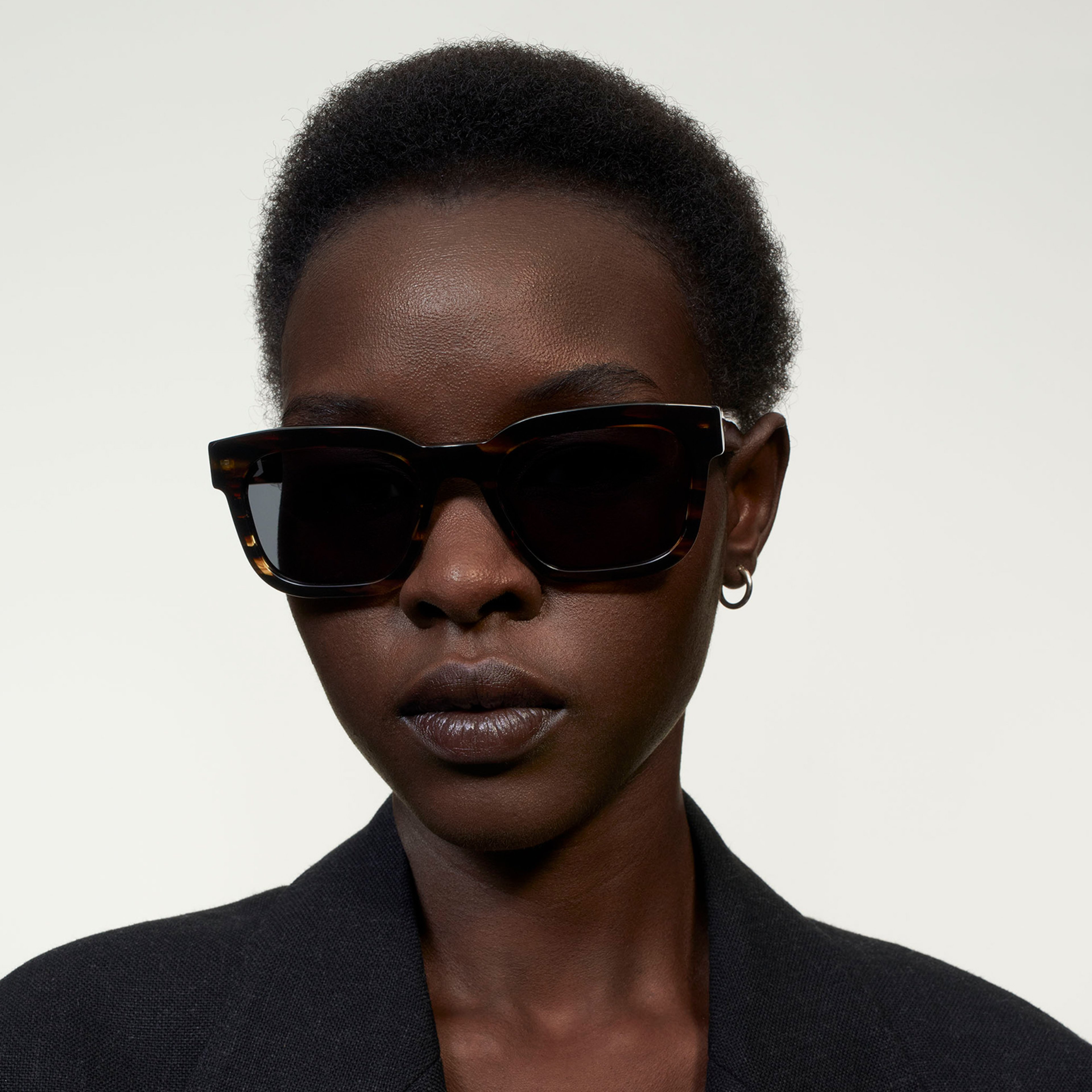 Ace & Tate Sunglasses | Rectangle Acetate in Brown, Orange