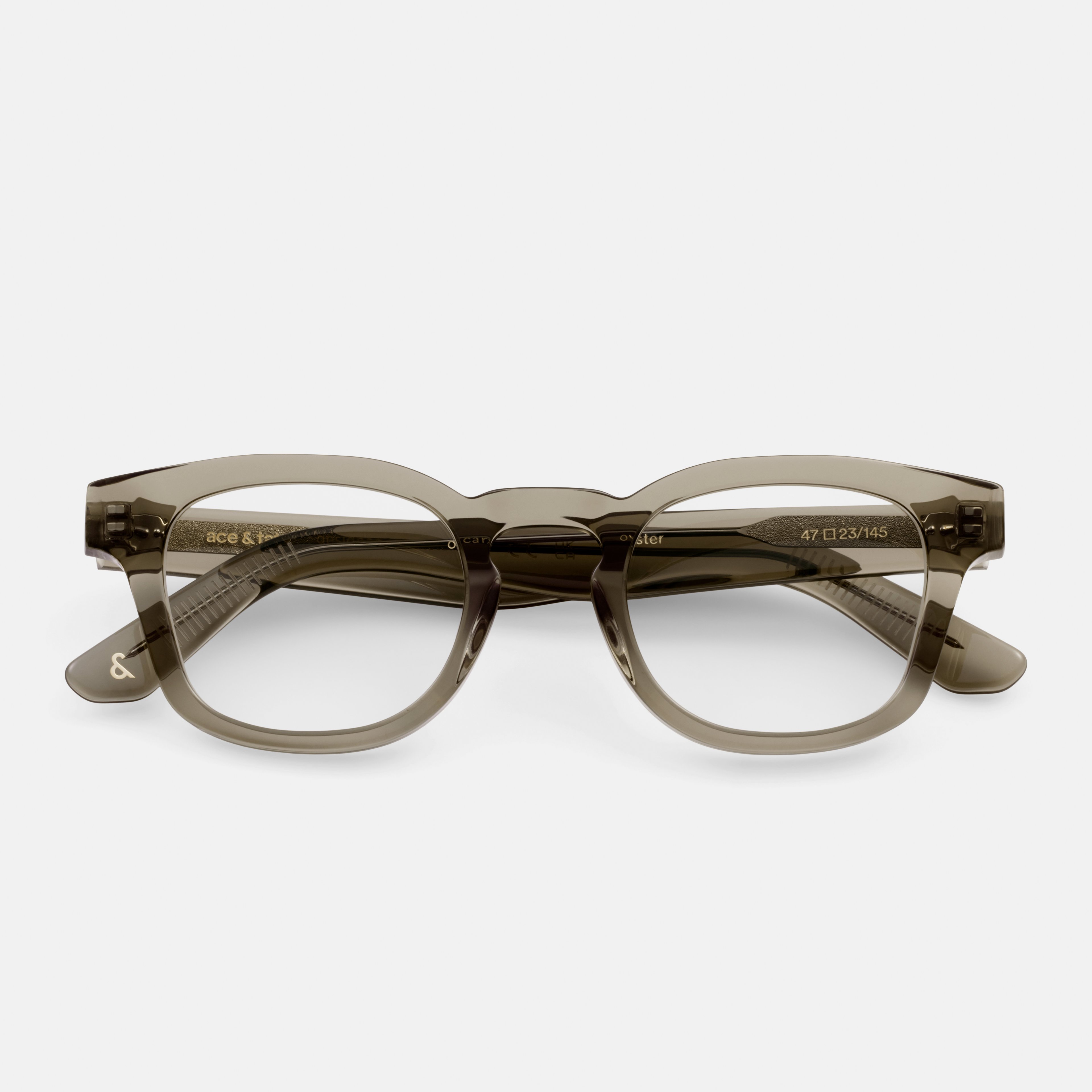 Ace & Tate Glasses | Round Acetate in Grey