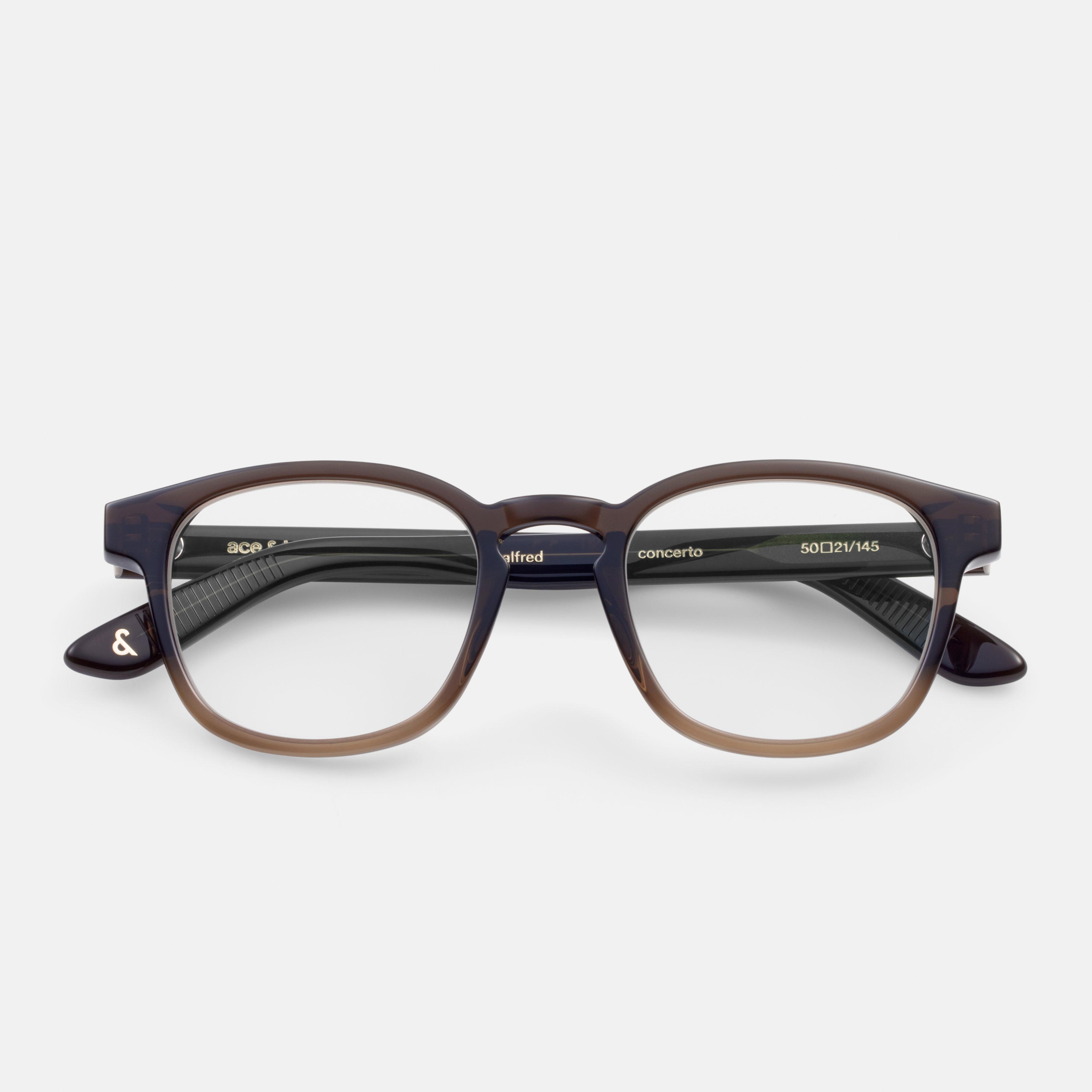 Ace & Tate Glasses | Square Acetate in Brown