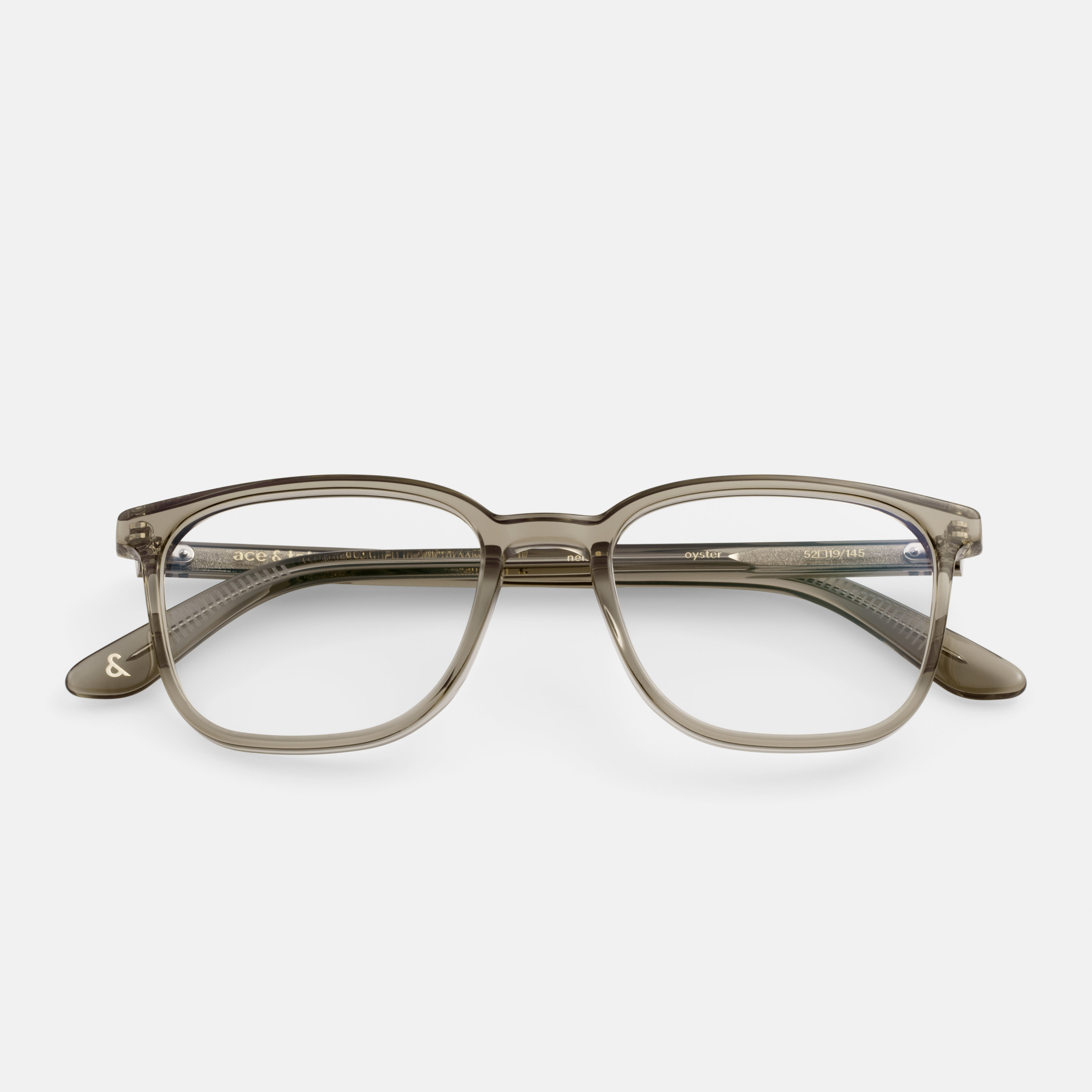 Ace & Tate Glasses | Rectangle Acetate in Grey