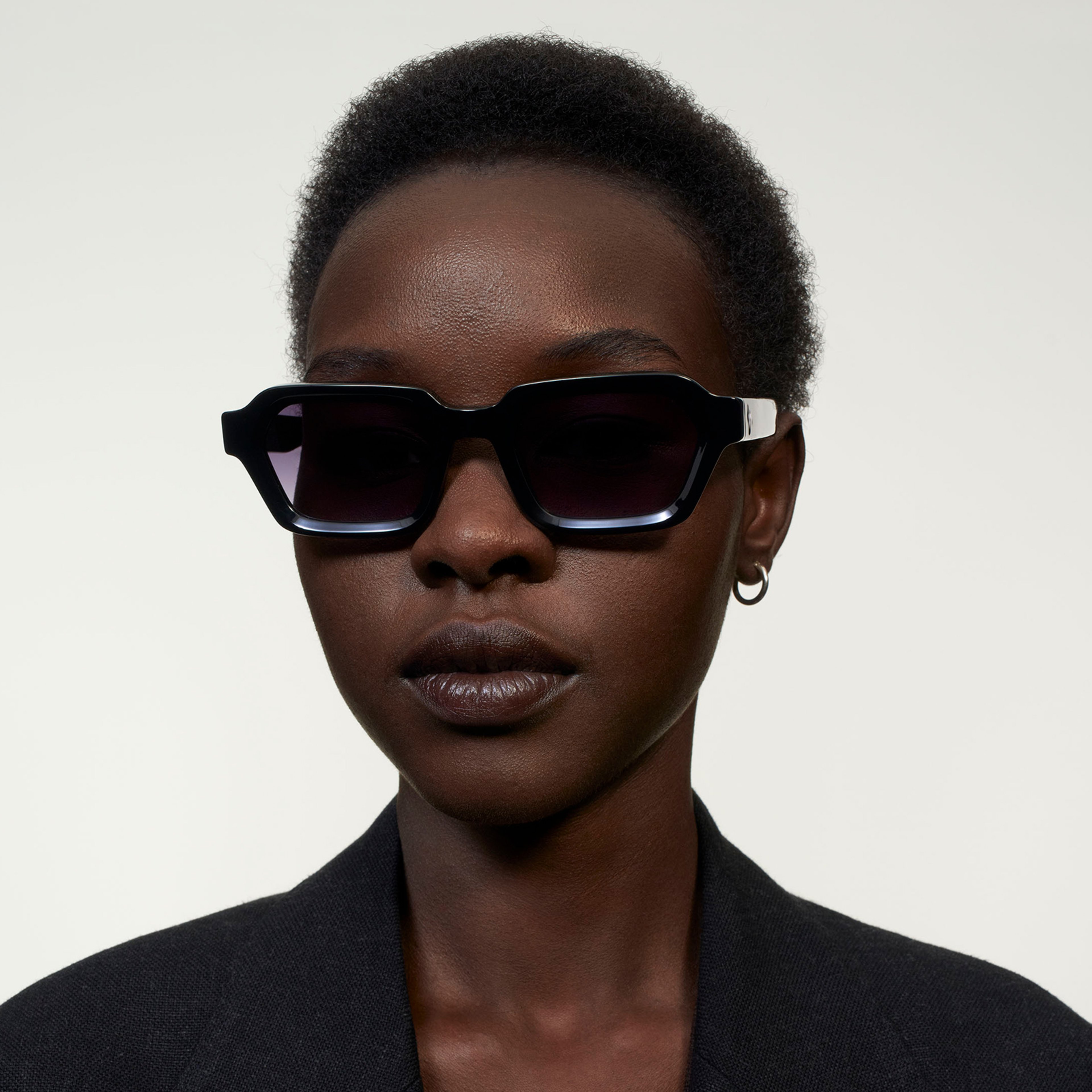 Ace & Tate Sunglasses | Rectangle Acetate in Black