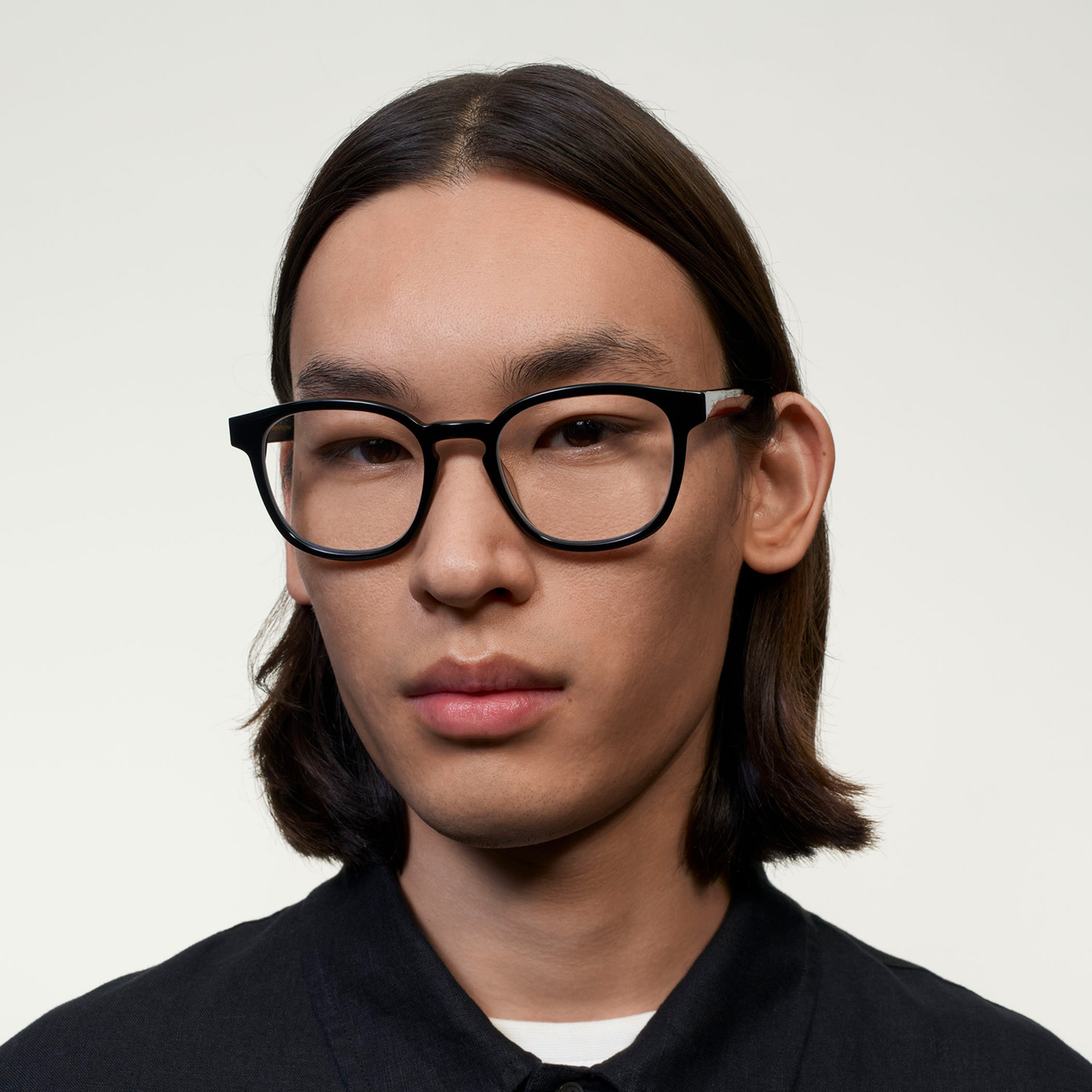 Ace & Tate Glasses | Square Acetate in Black