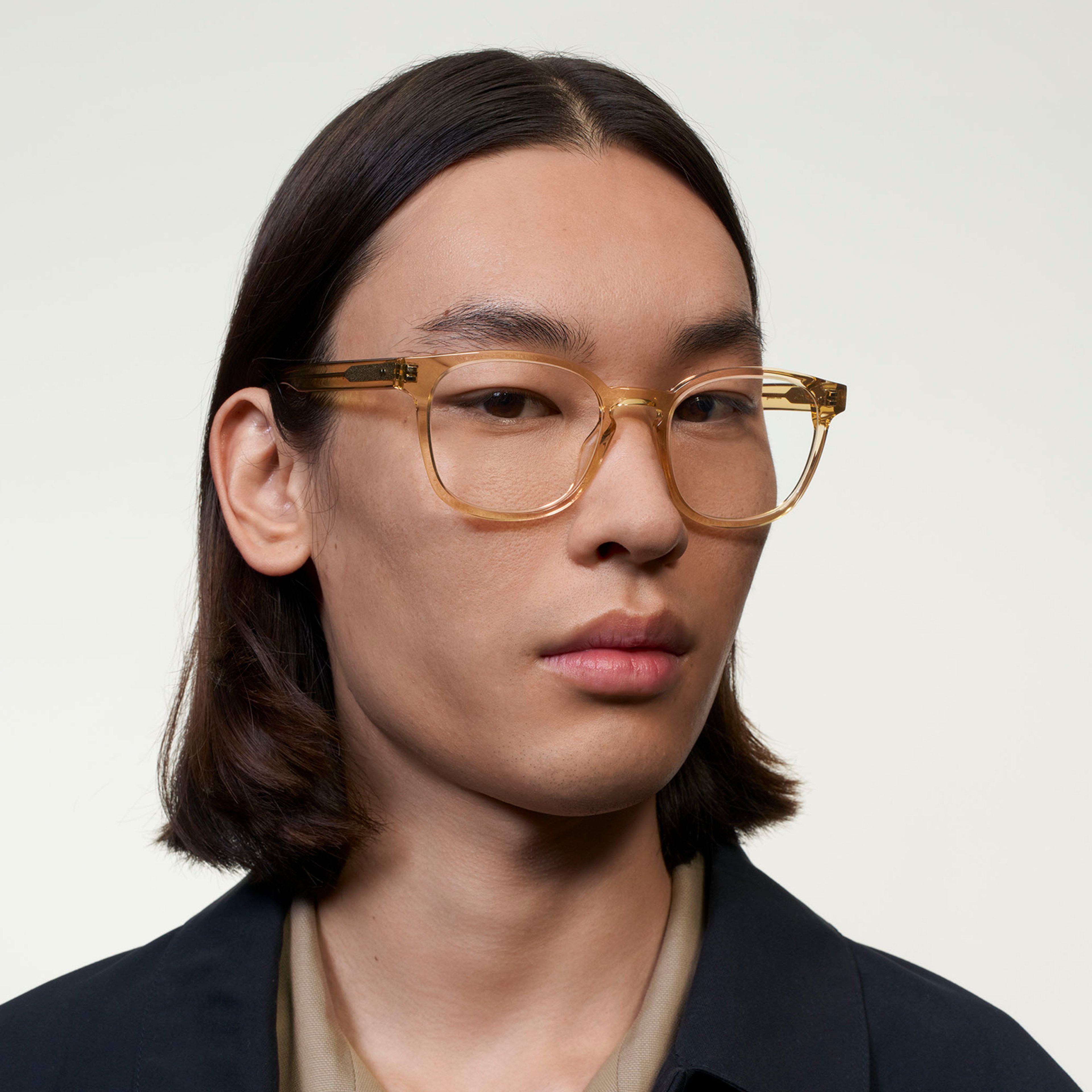 Ace & Tate Glasses | Square Acetate in Yellow