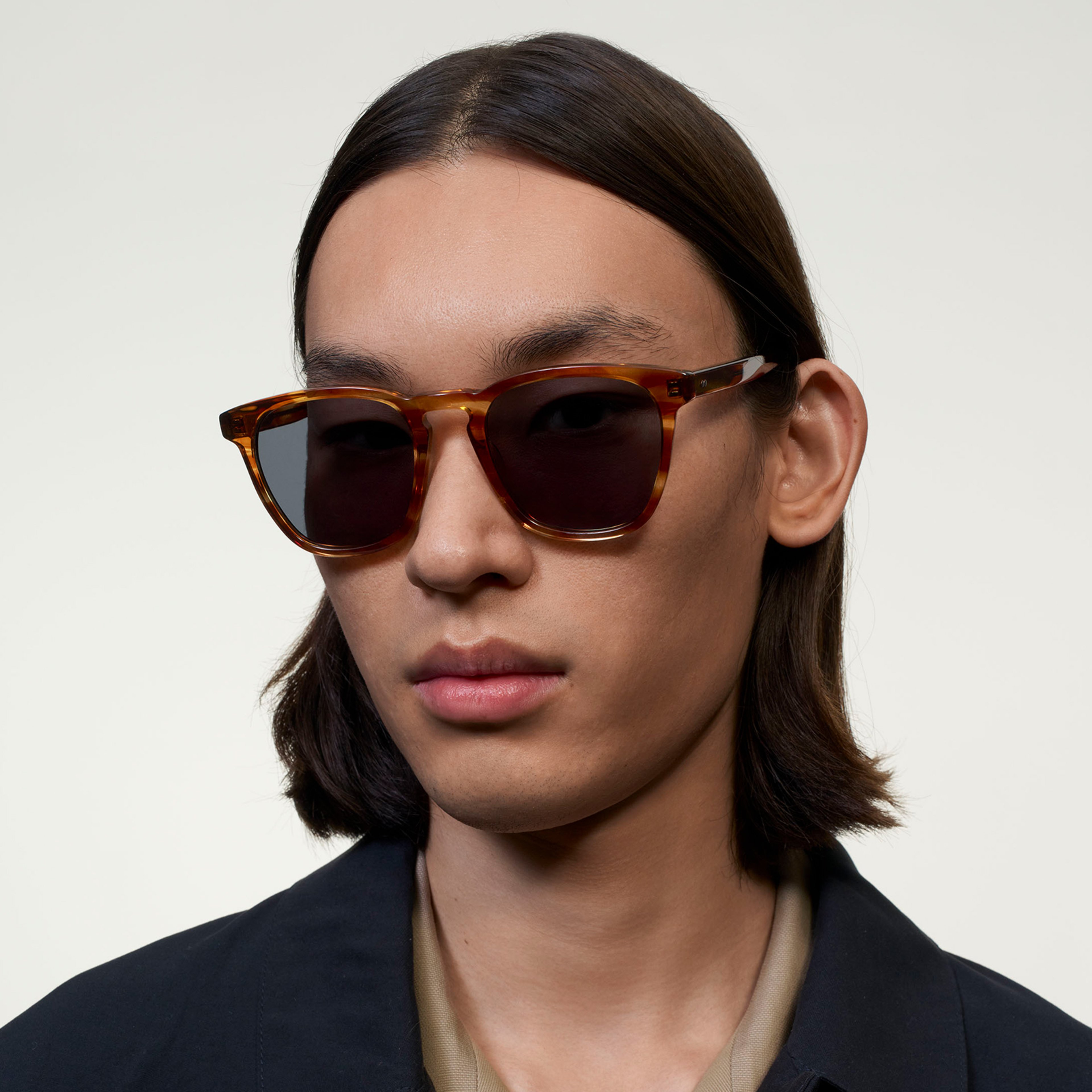 Ace & Tate Sonnenbrillen | Quadratisch Acetat in Braun, Orange