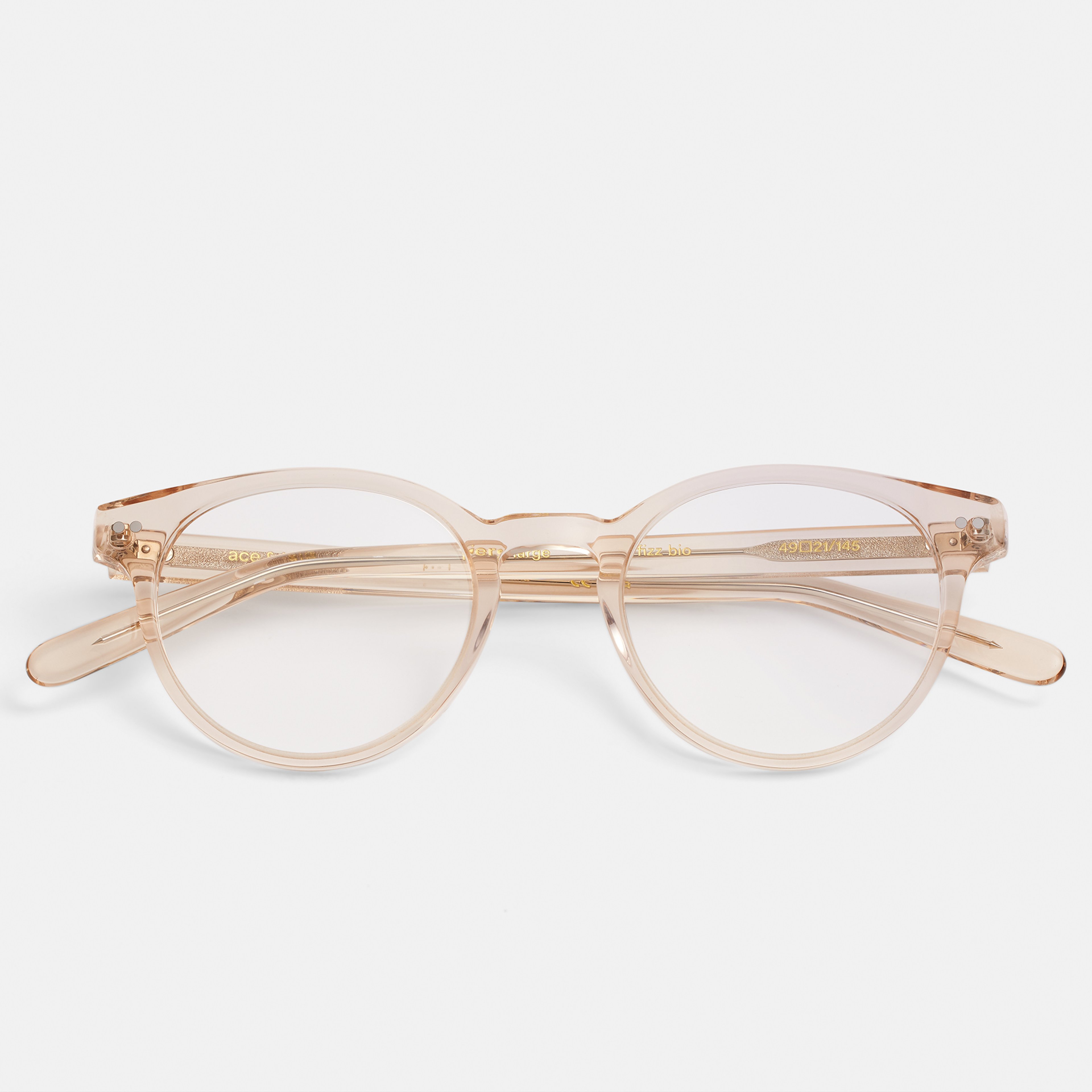 Ace & Tate Glasses | Round Acetate in Clear