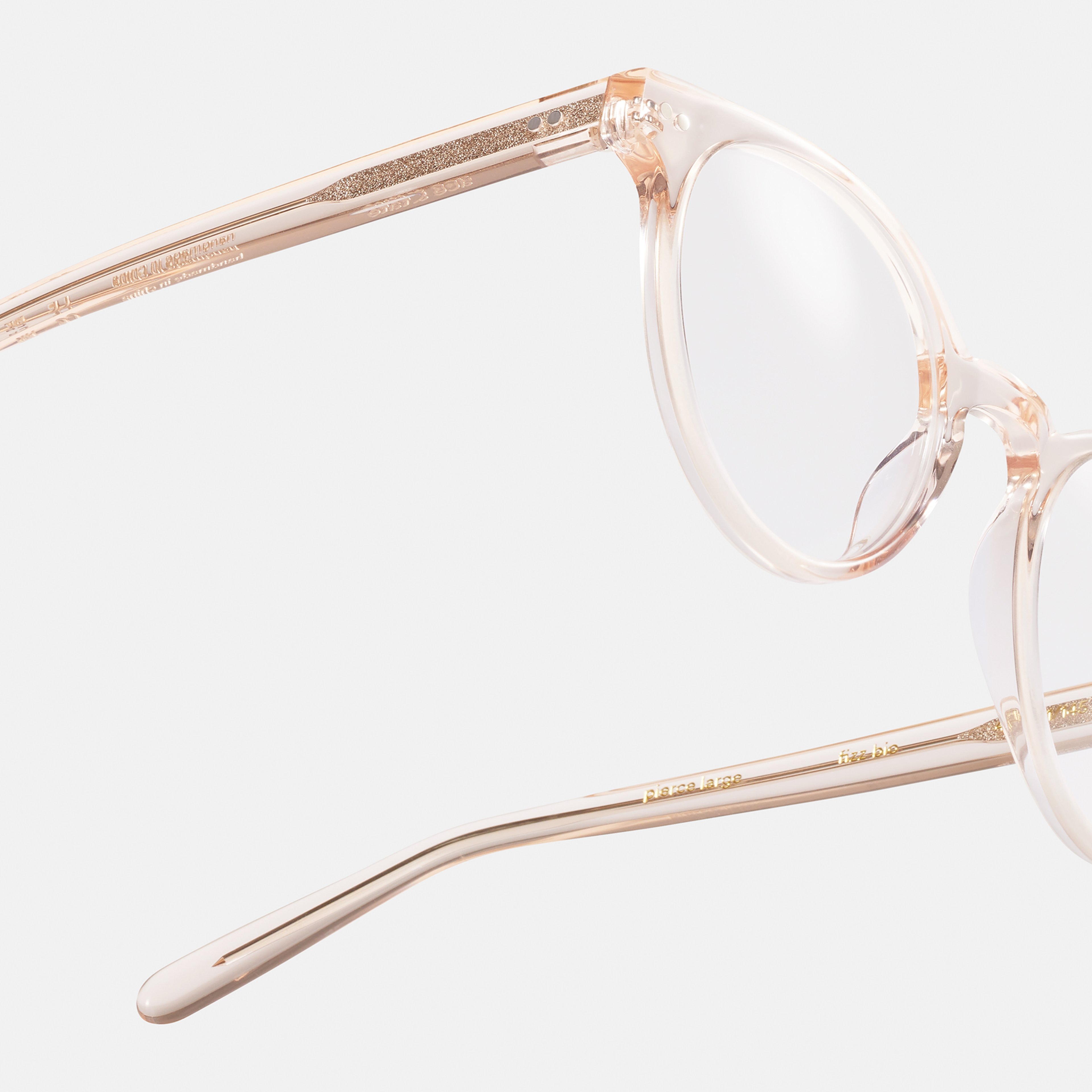 Ace & Tate Glasses | Round Acetate in Clear