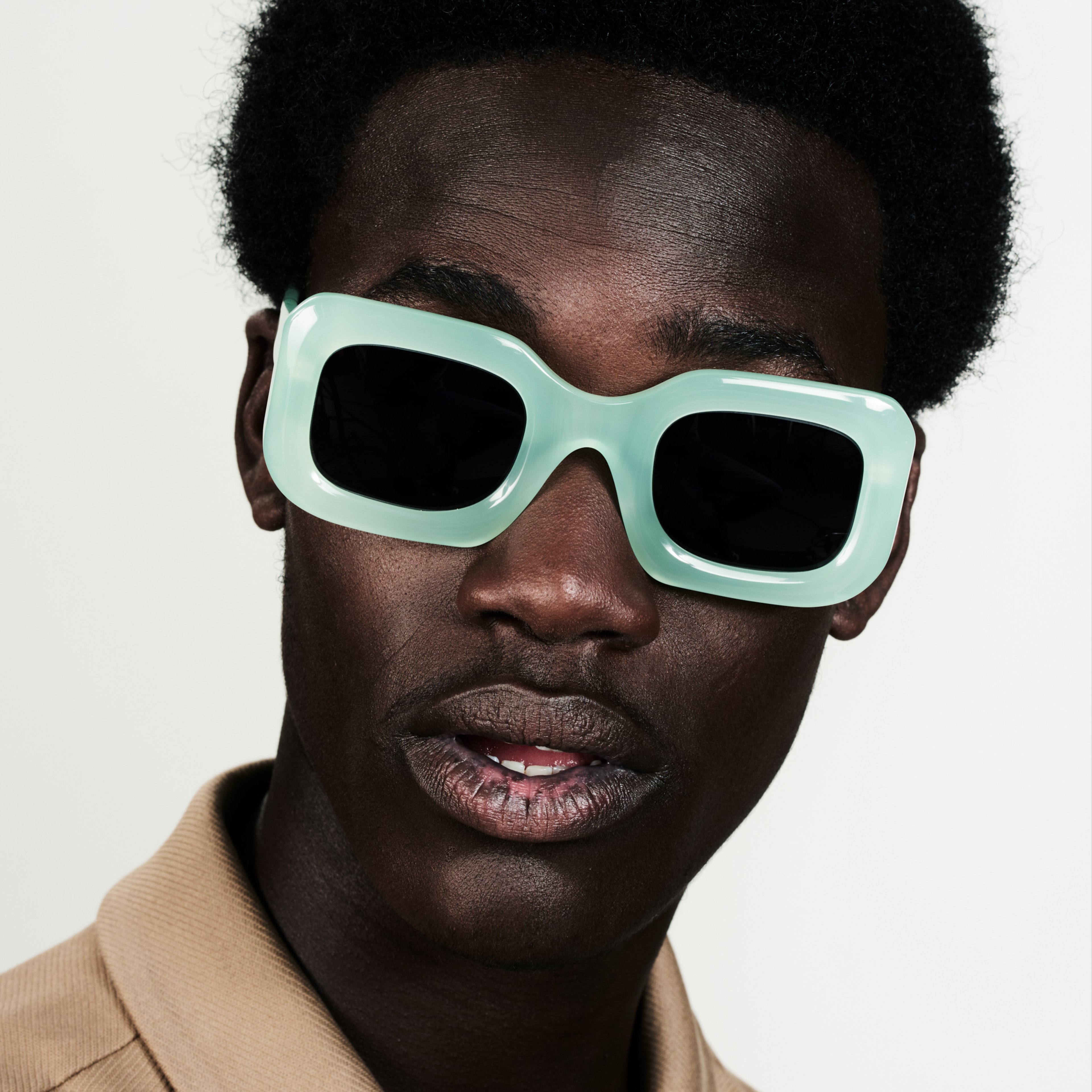 Ace & Tate Sunglasses | rectangle Acetate in Green