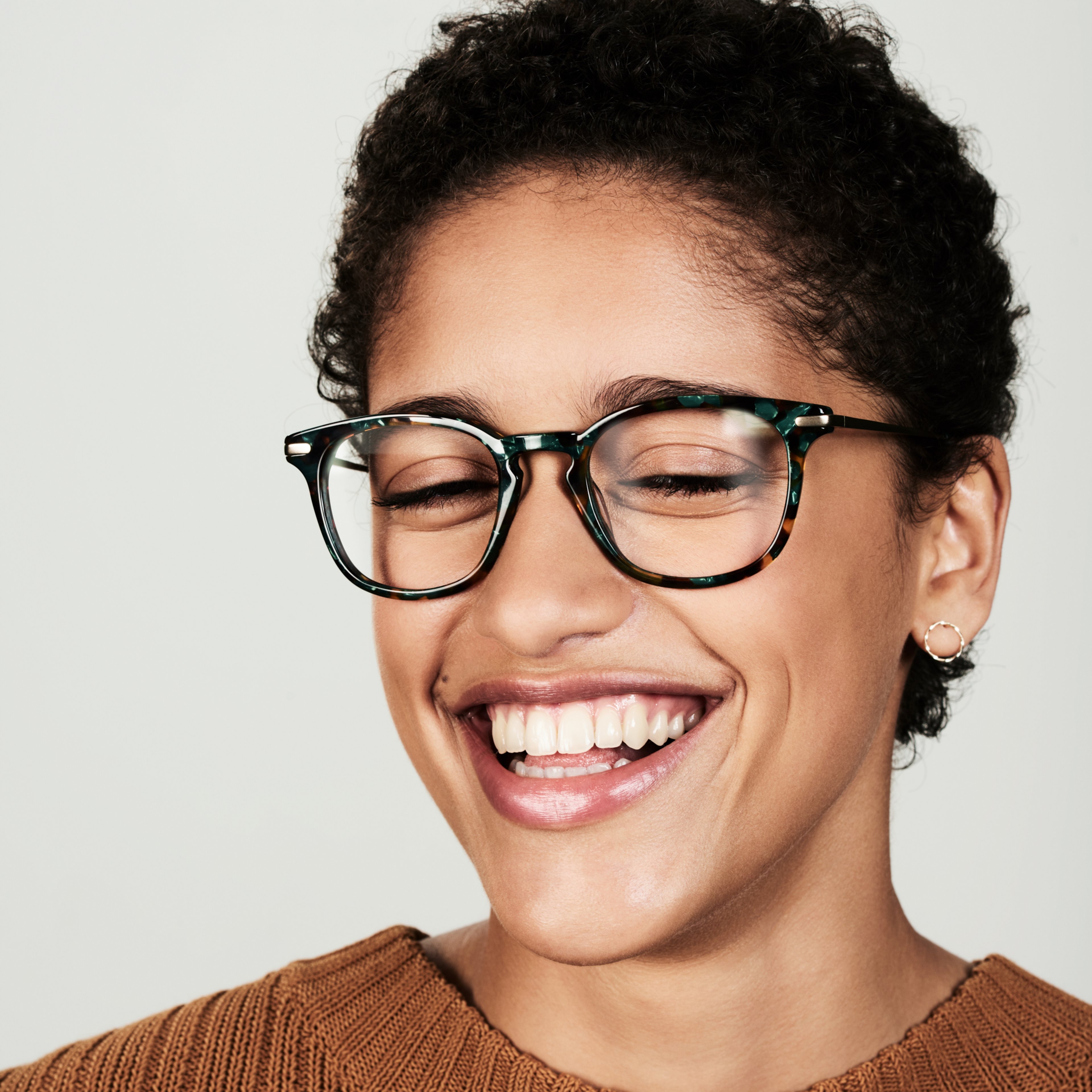 Ace & Tate Gafas | Cuadrada Acetato in Marrón, Verde