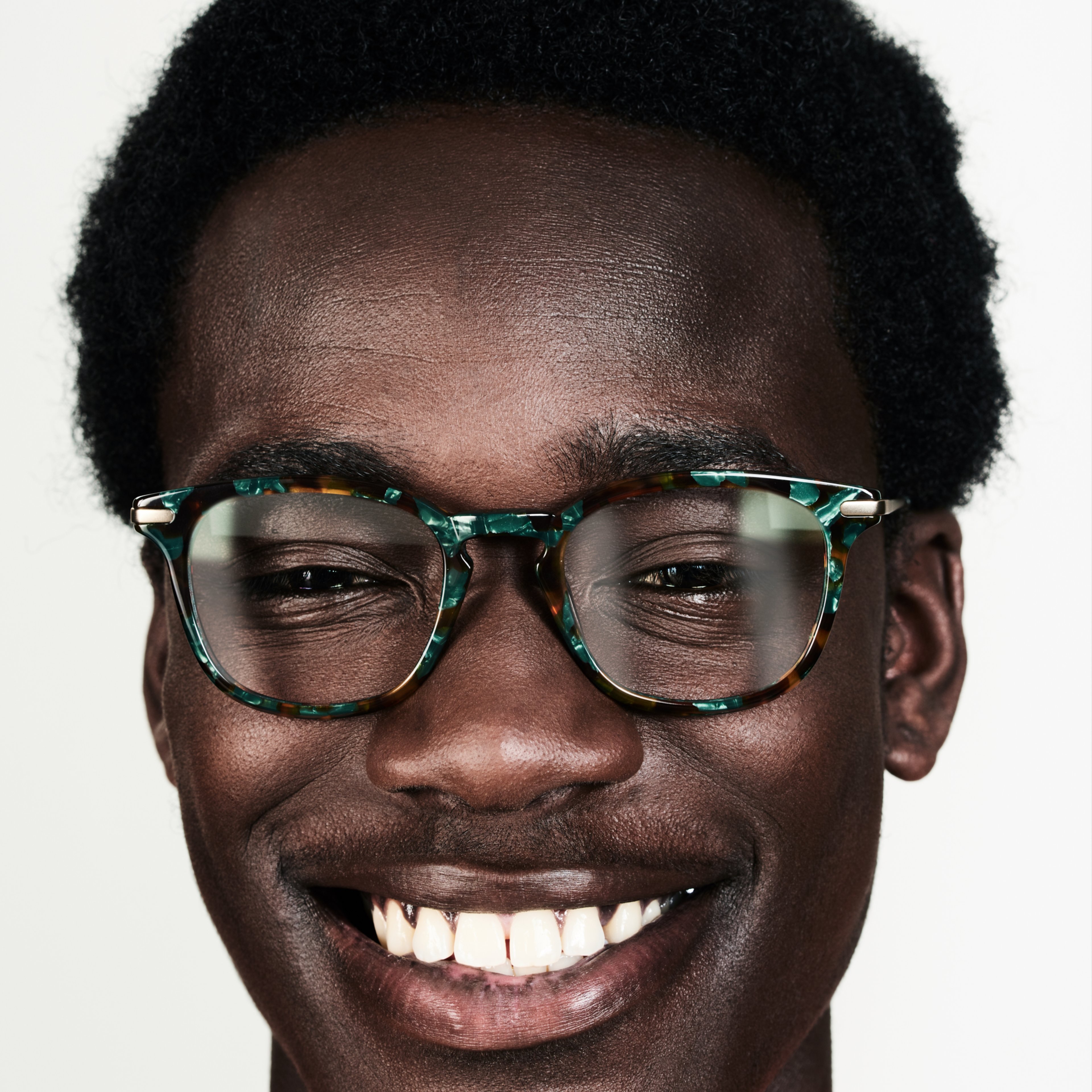 Ace & Tate Gafas | Cuadrada Acetato in Marrón, Verde