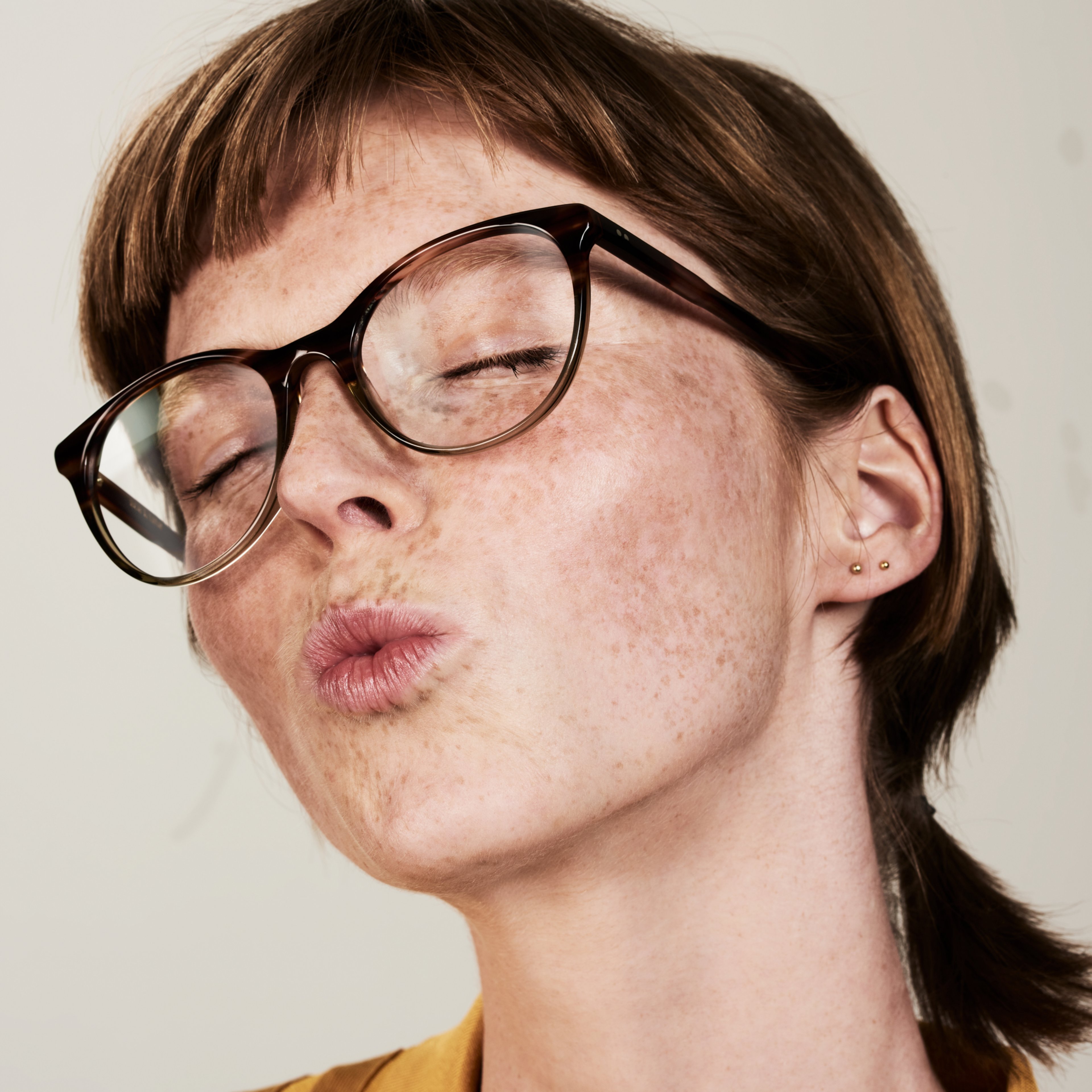 Ace & Tate Brillen | Rund Acetat in Braun, Grün