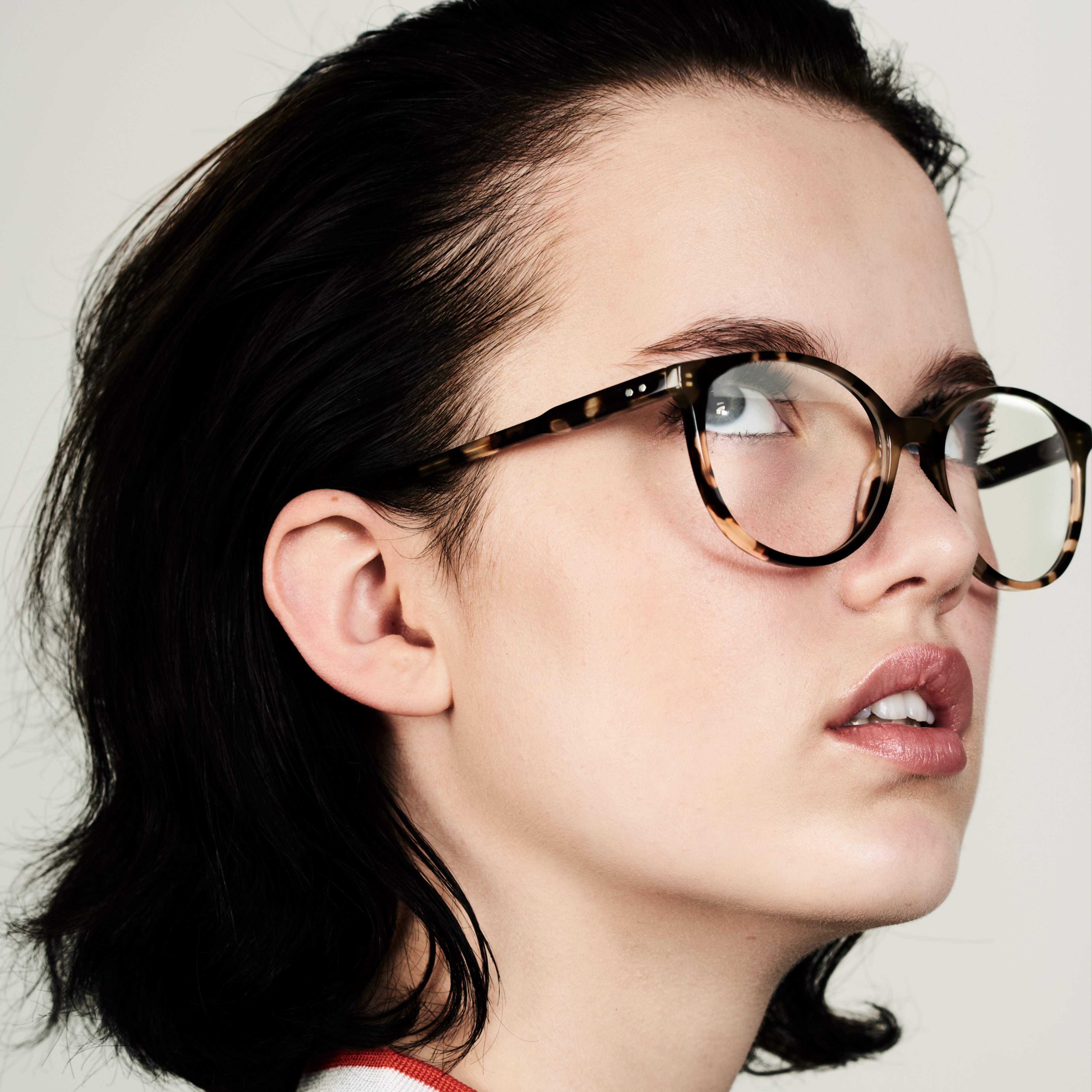 Ace & Tate Brillen | Oval Acetat in Beige, Braun