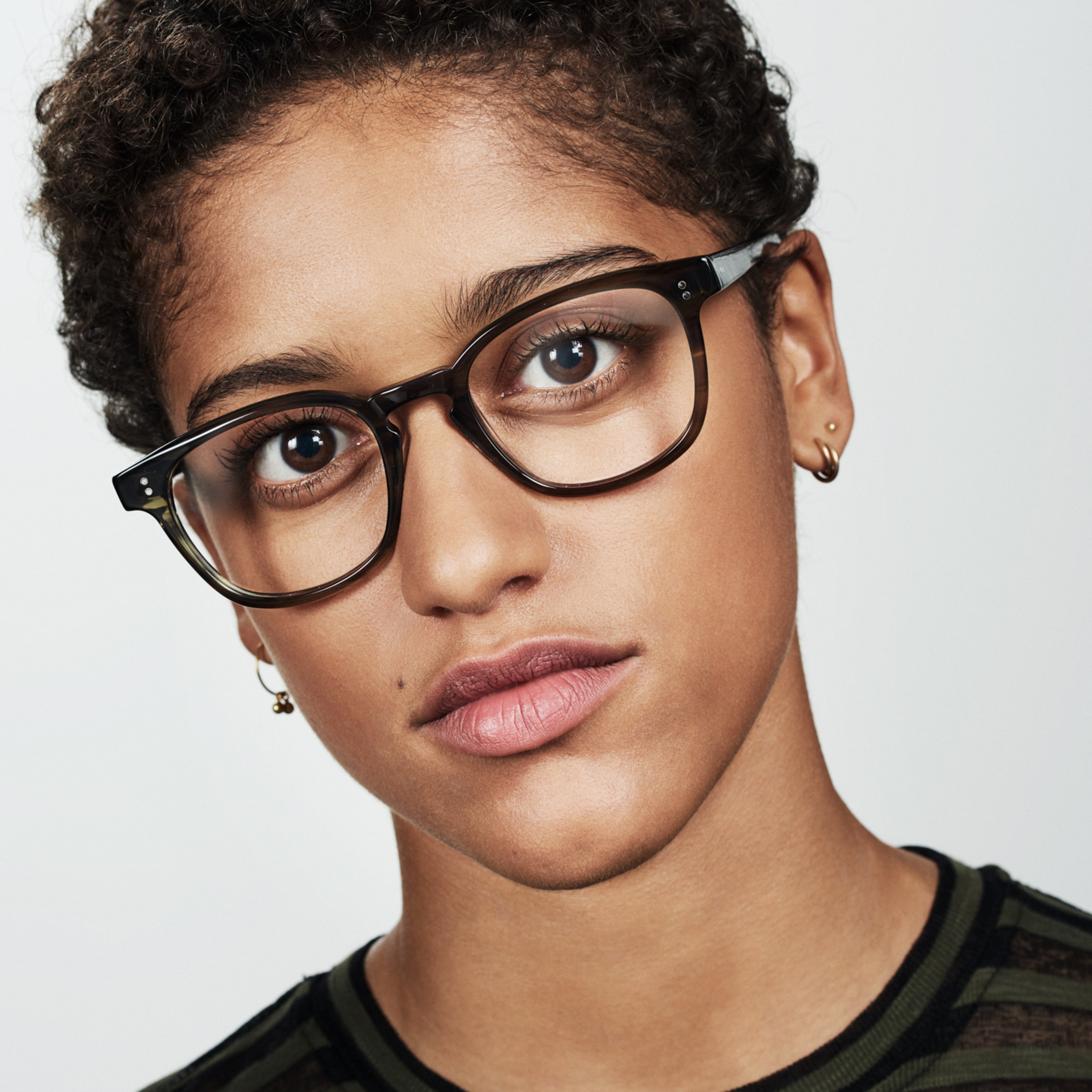 Ace & Tate Glasses | square acetate in Green
