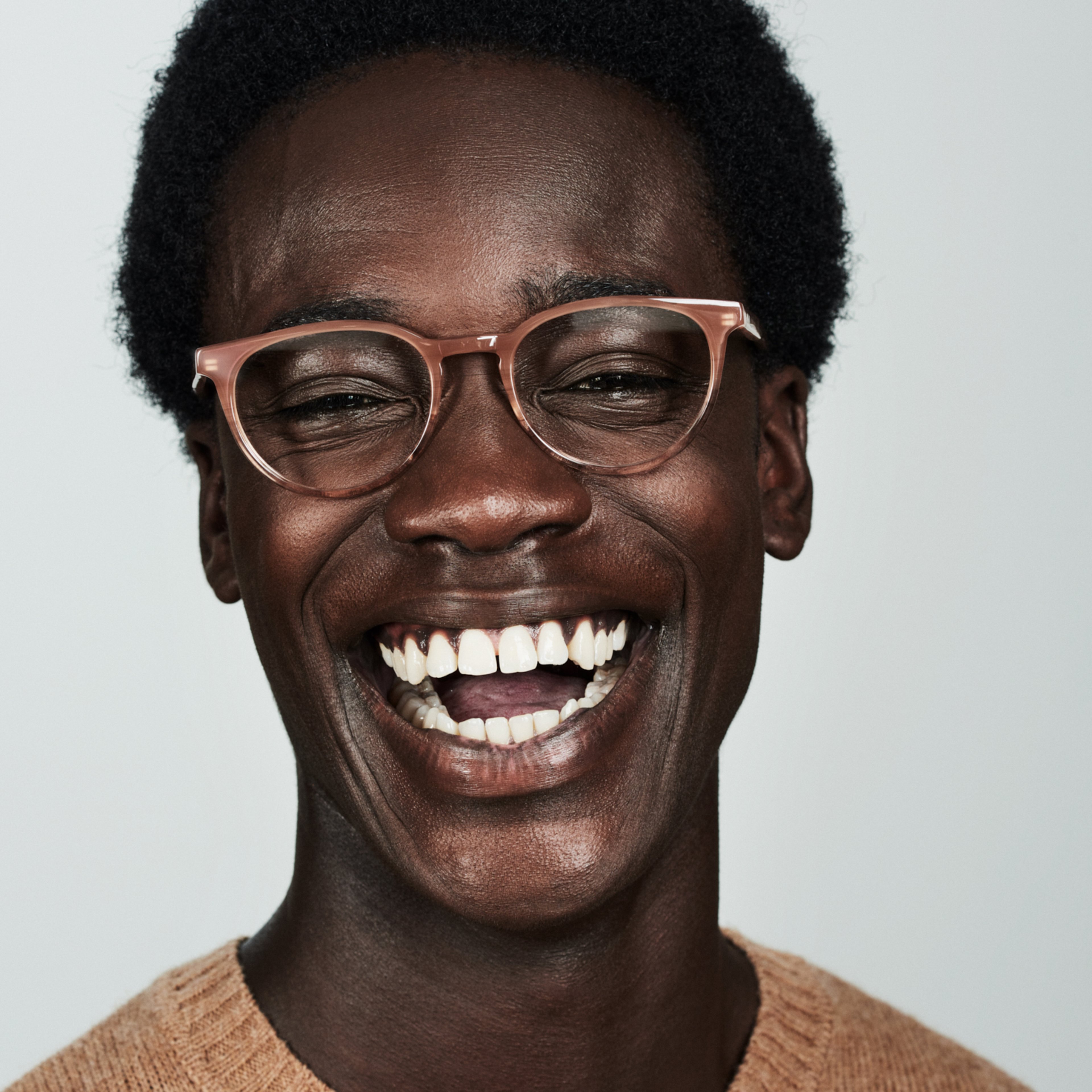 Ace & Tate Optiques | Oval Acétate in Beige, Rose