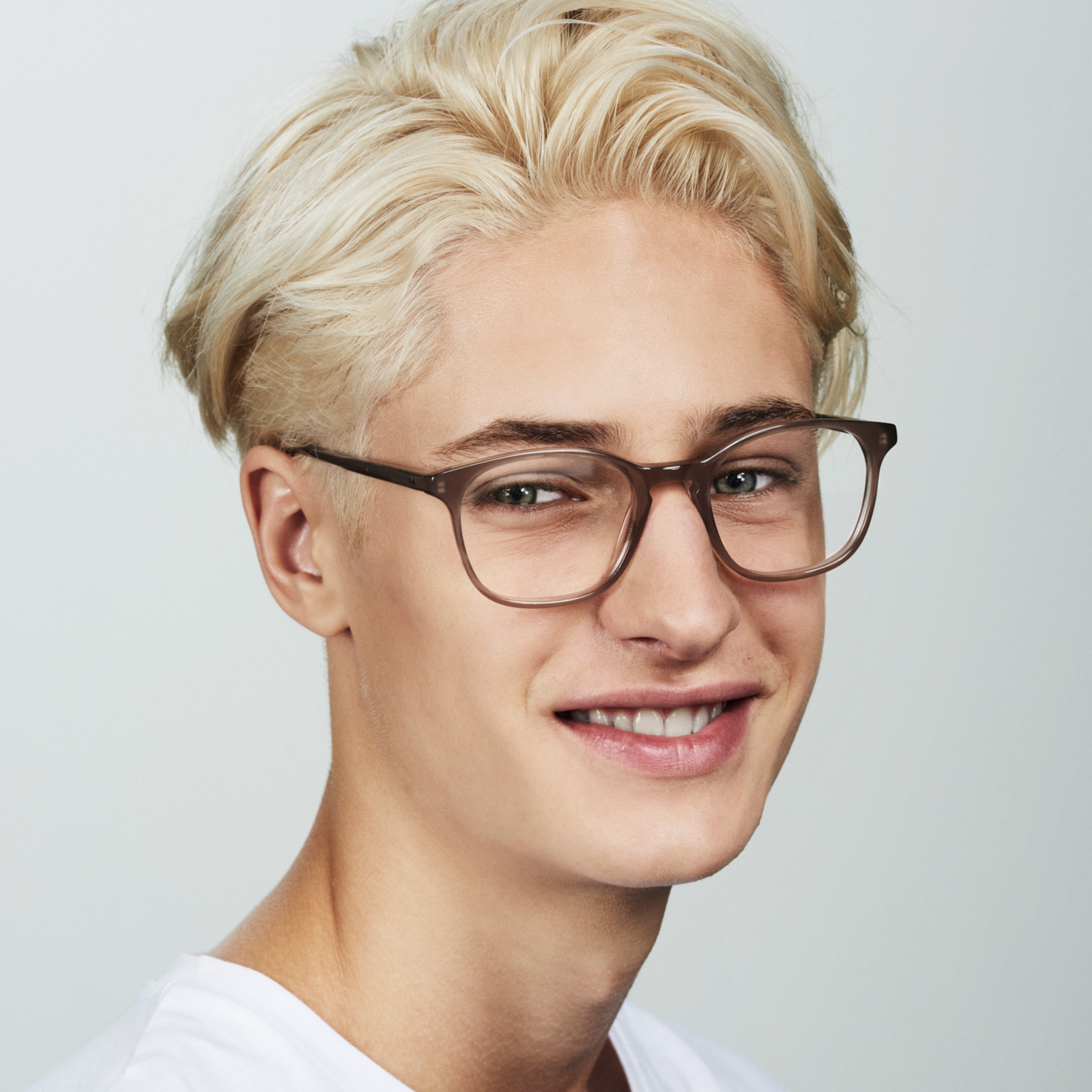 Ace & Tate Brillen | Quadratisch Acetat in Grau