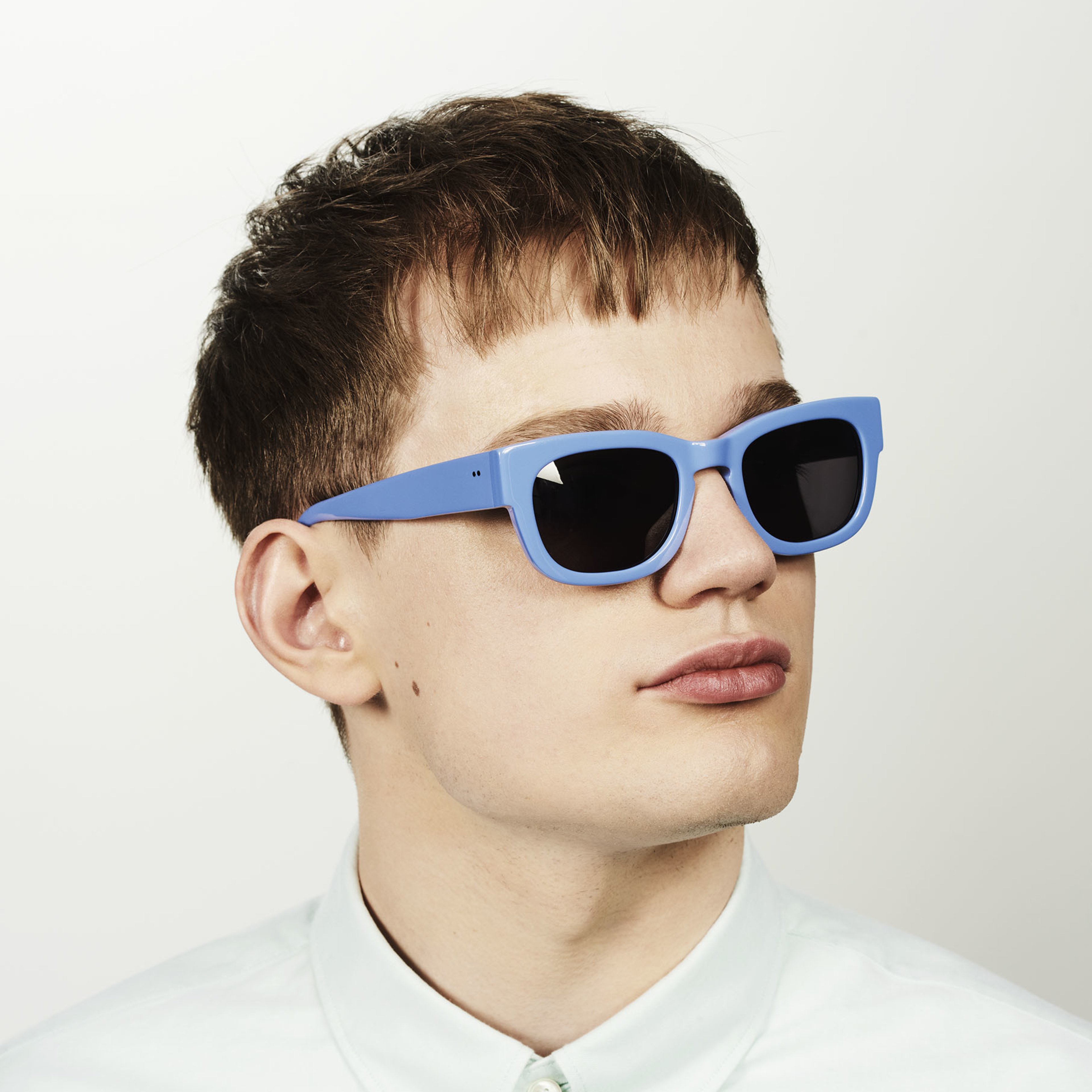 Ace & Tate Sunglasses | rectangle acetate in Blue