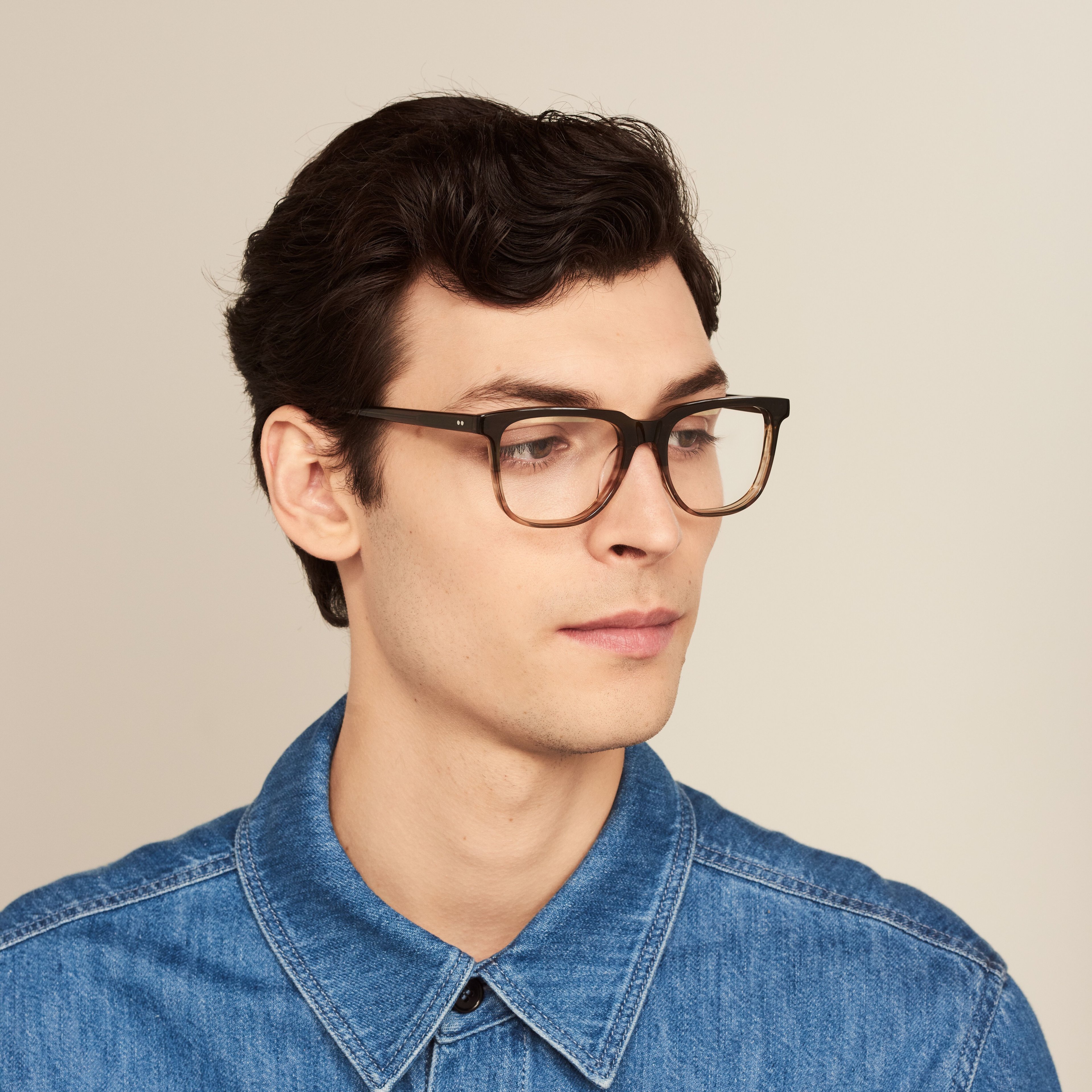 Ace & Tate Glasses | rectangle acetate in Brown, Green